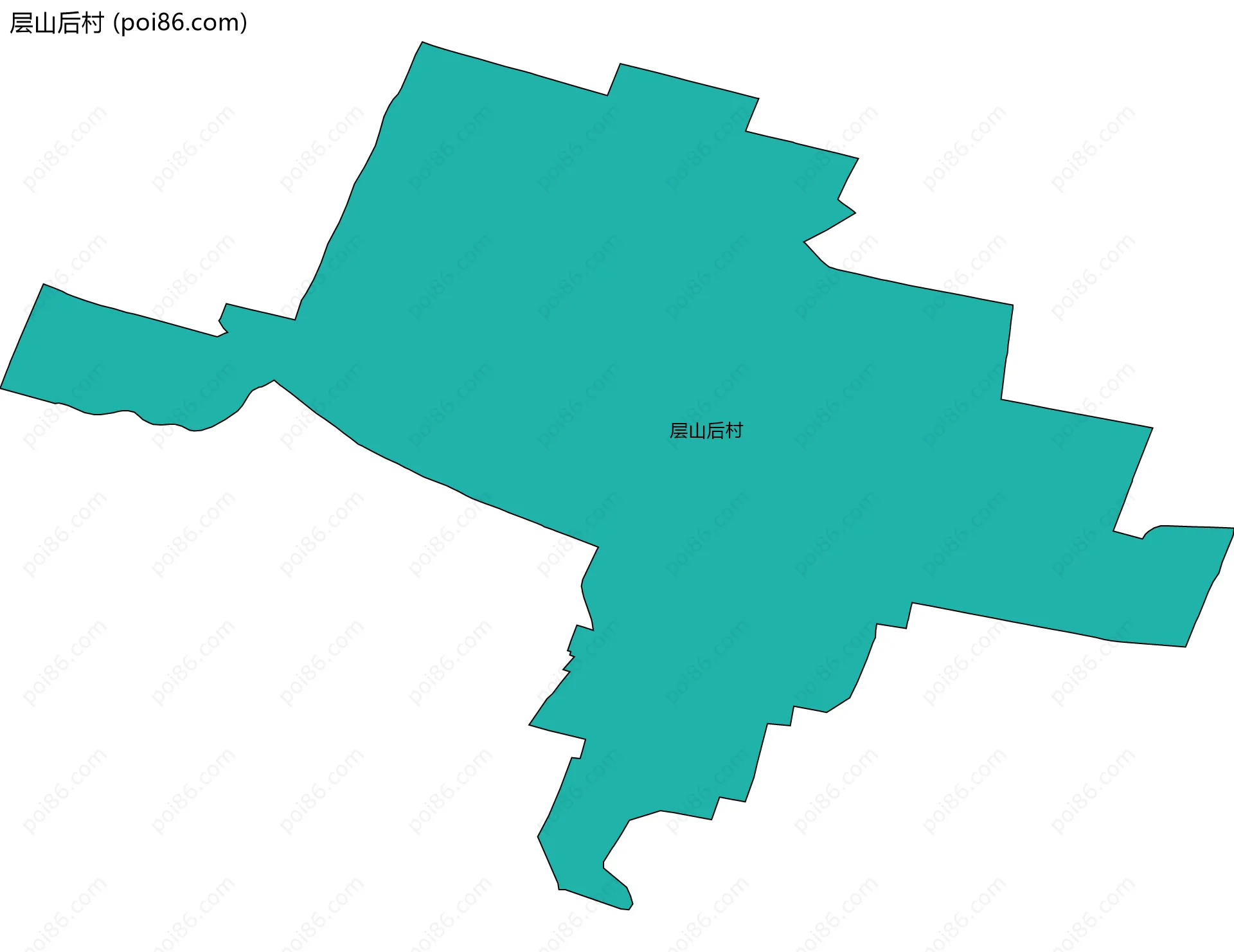 层山后村边界地图