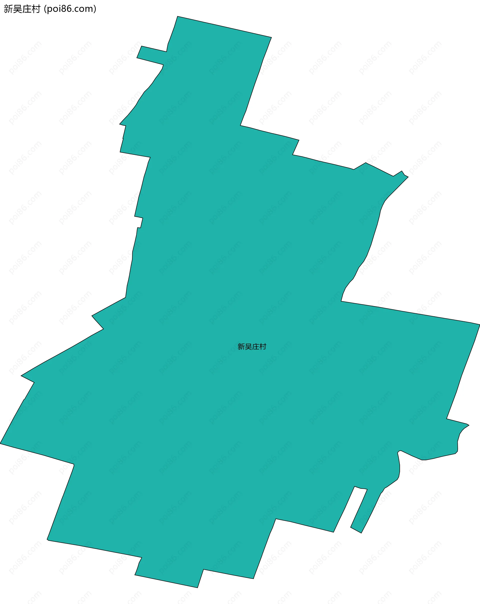 新吴庄村边界地图