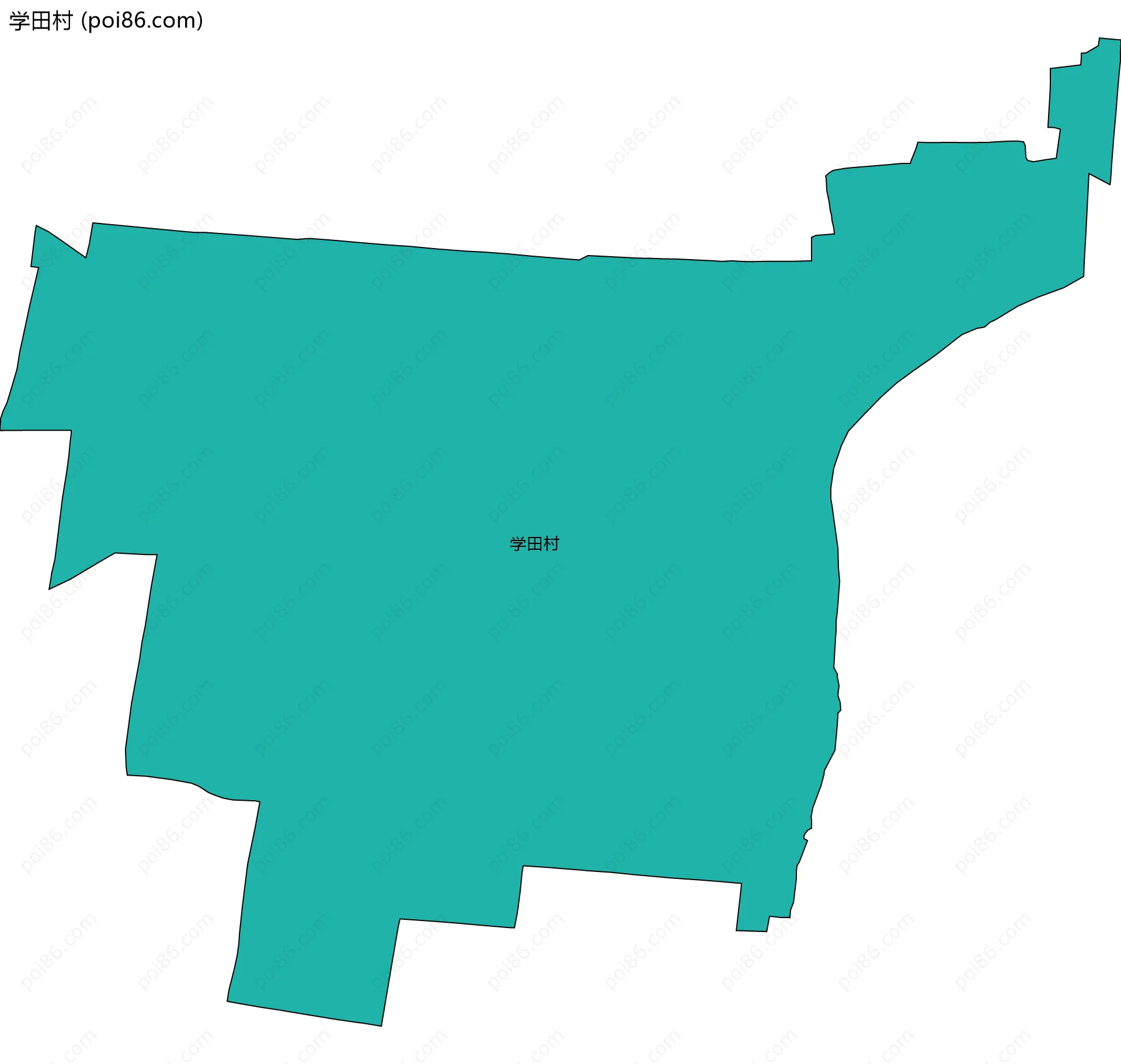 学田村边界地图