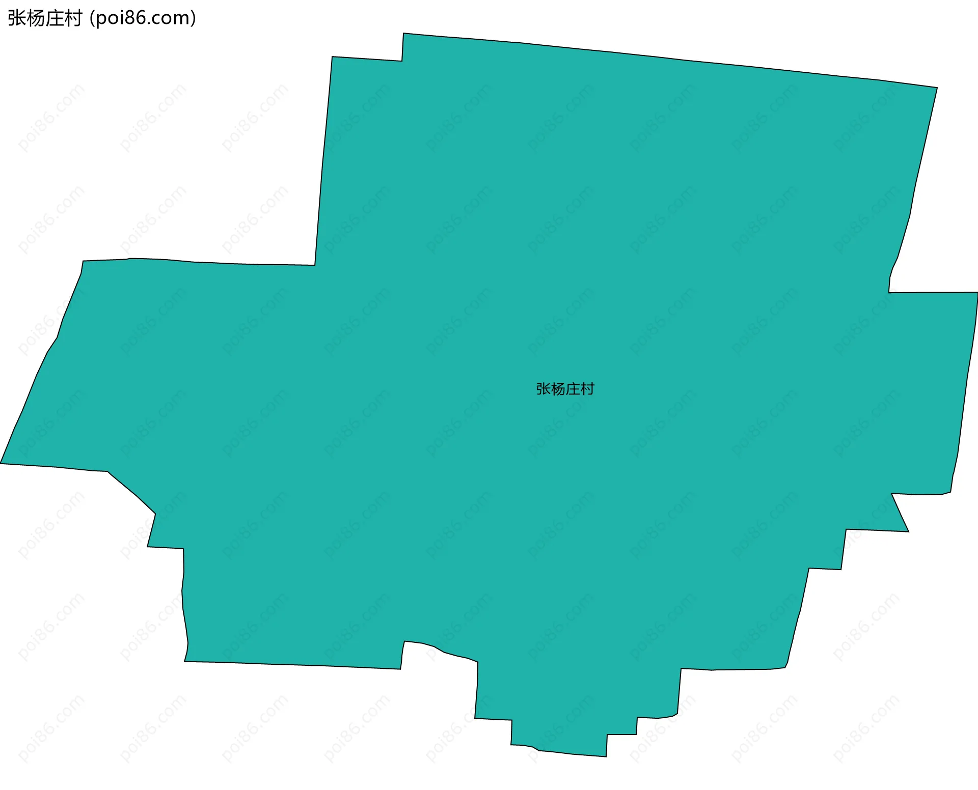 张杨庄村边界地图
