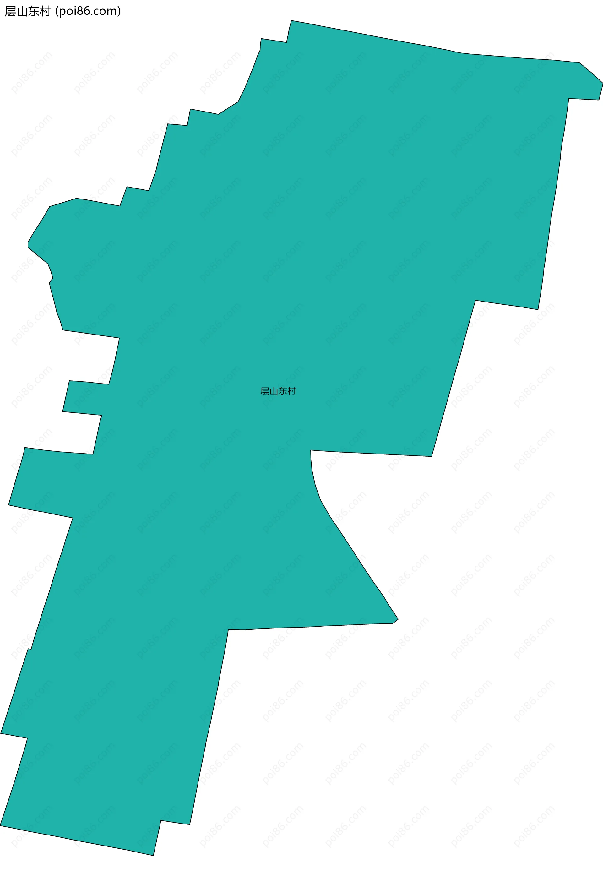 层山东村边界地图