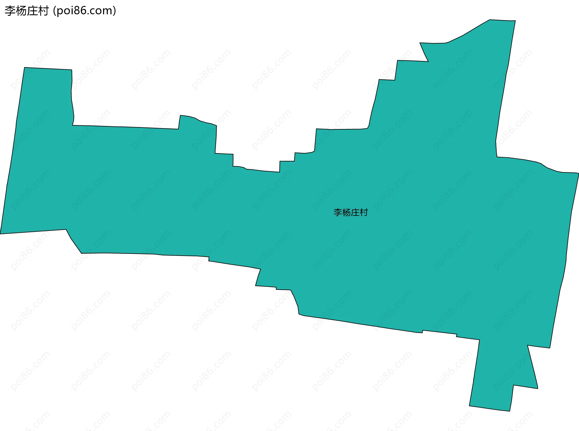 李杨庄村边界地图