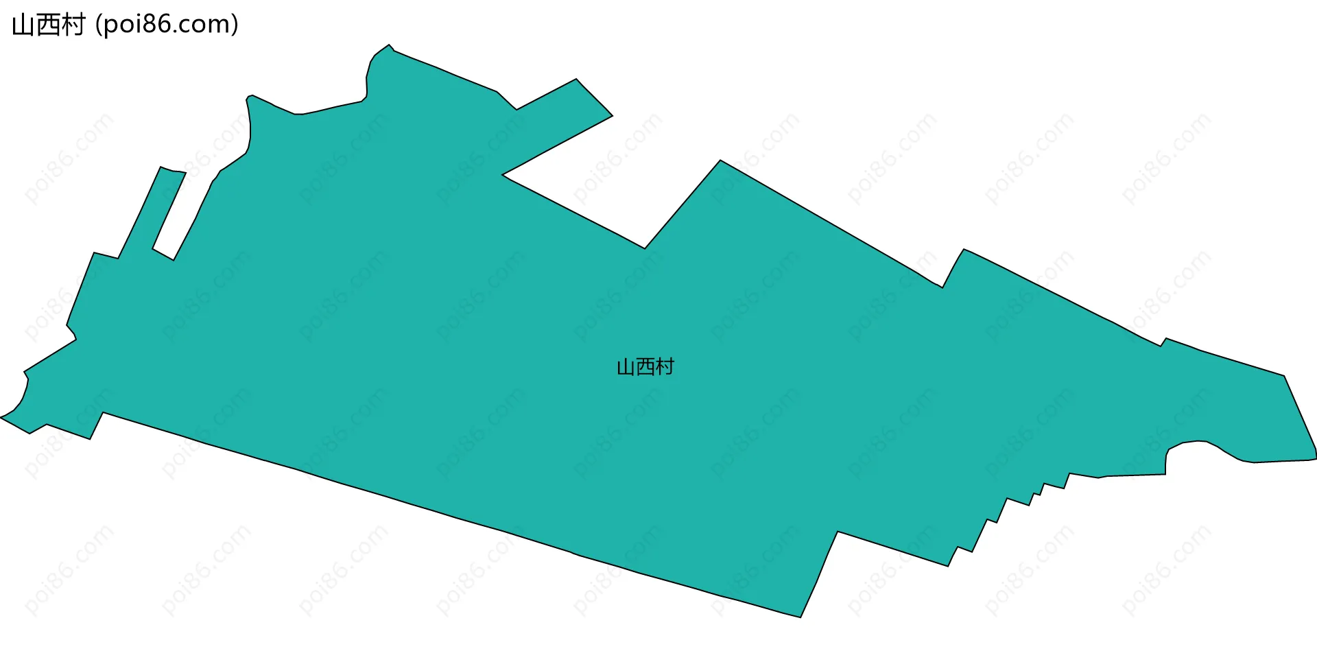 山西村边界地图