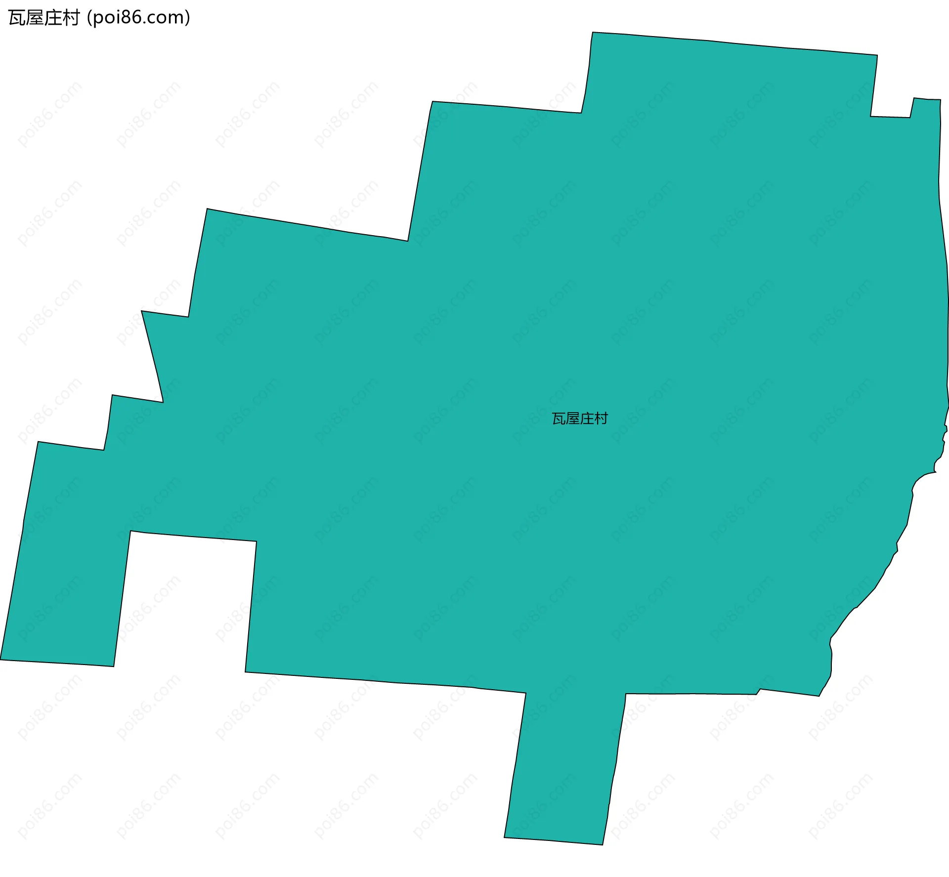 瓦屋庄村边界地图