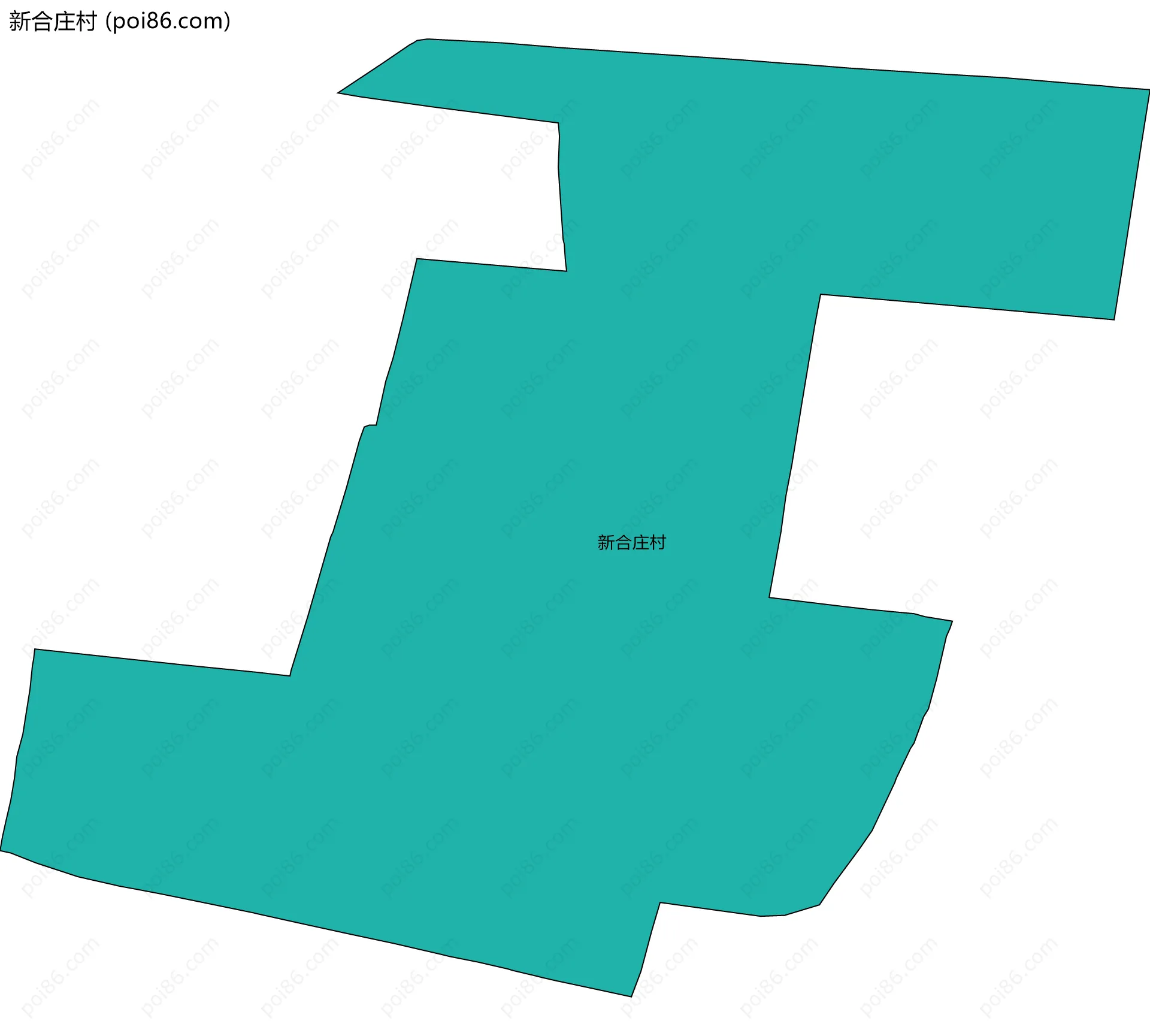 新合庄村边界地图