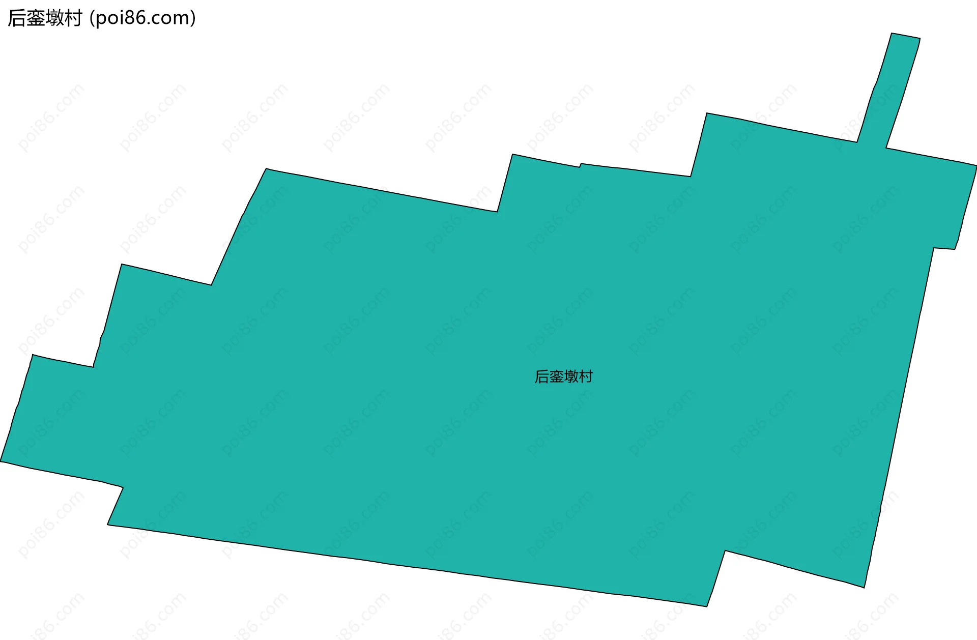 后銮墩村边界地图