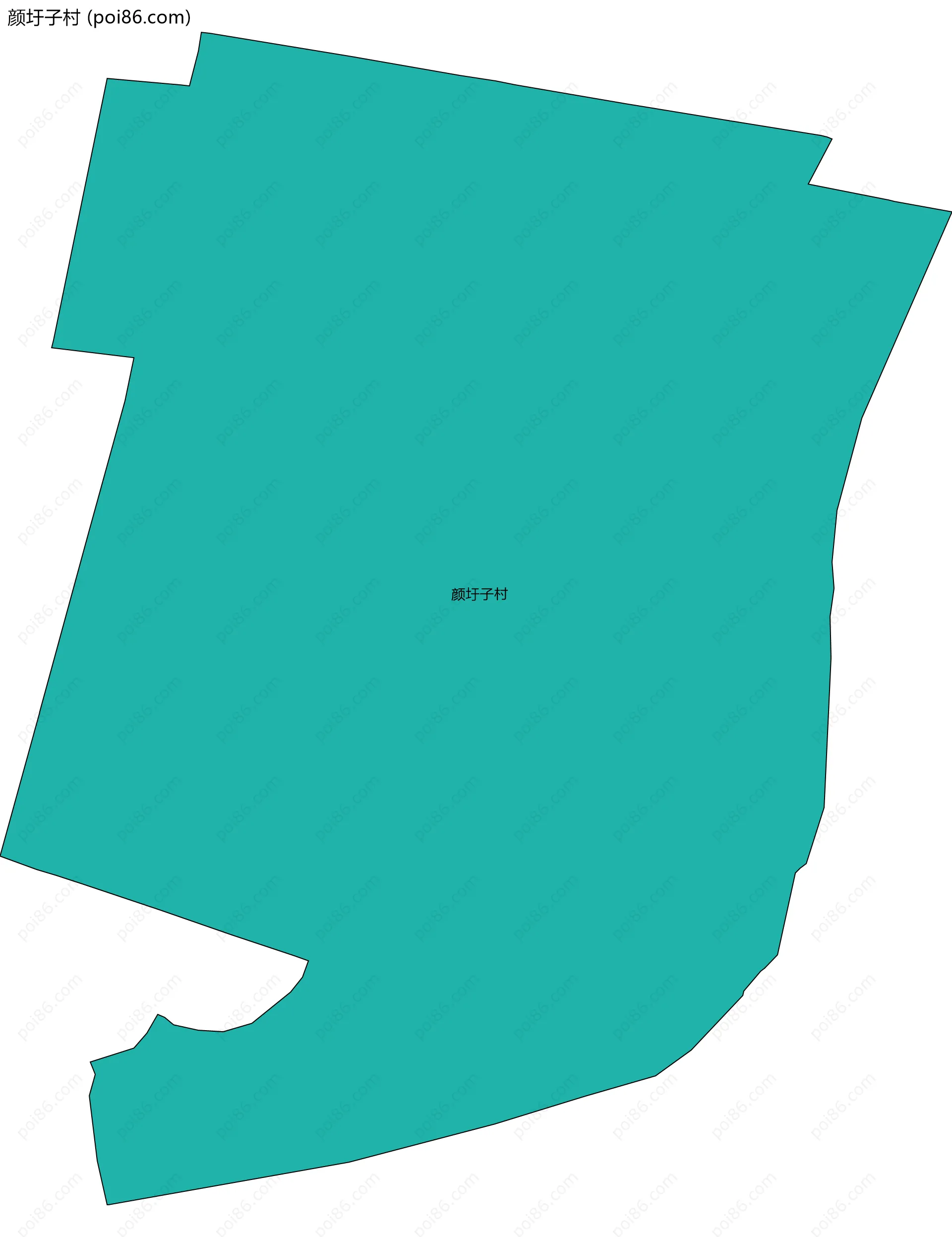 颜圩子村边界地图