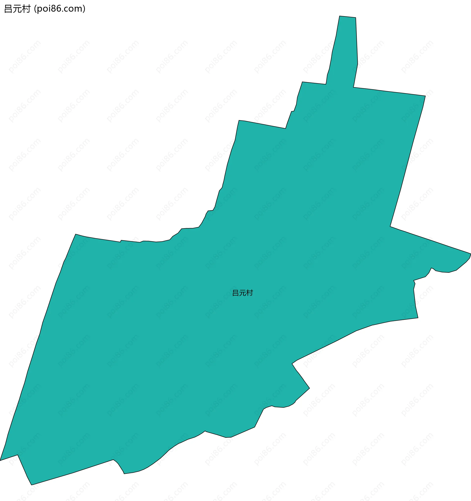 吕元村边界地图