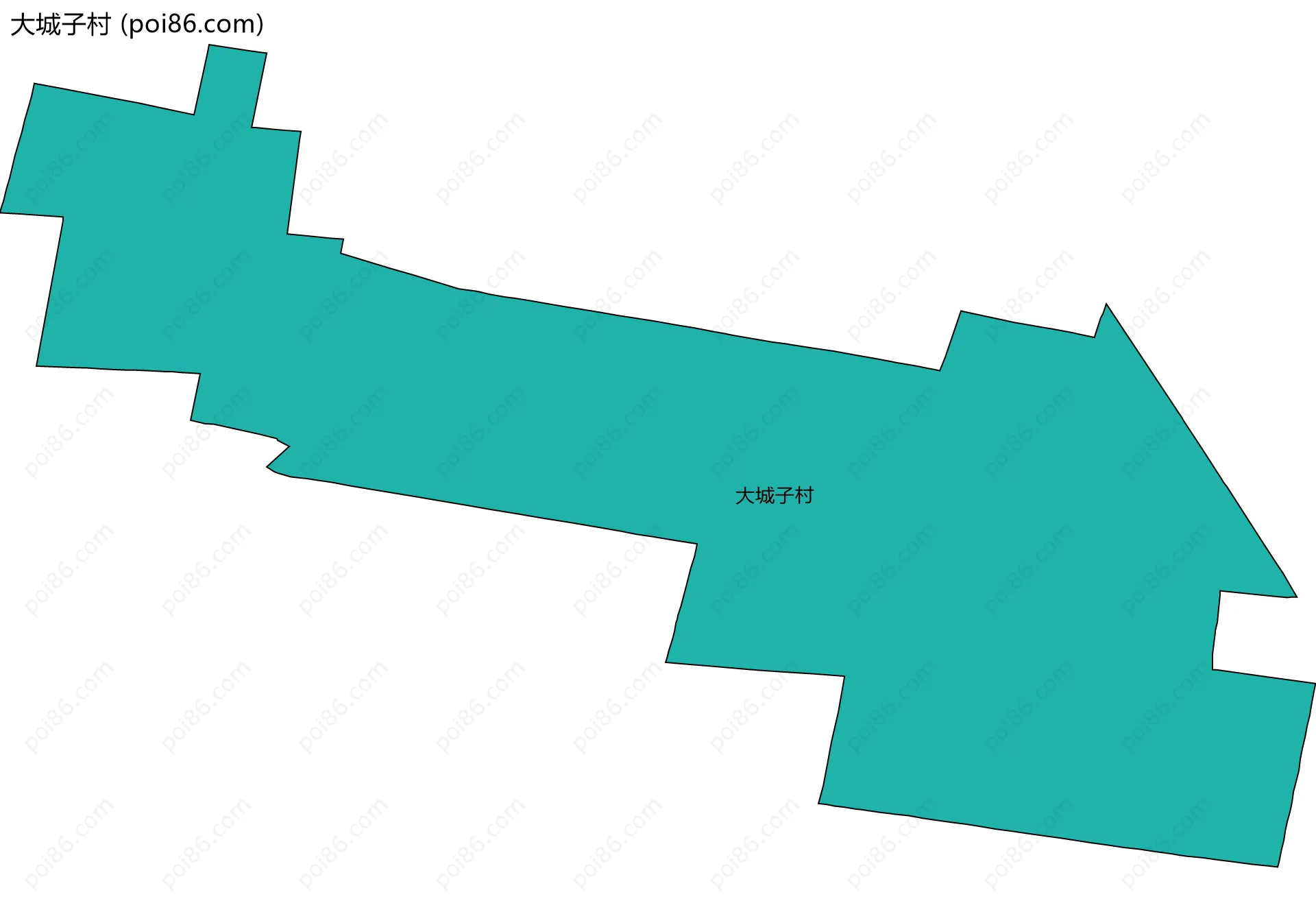 大城子村边界地图