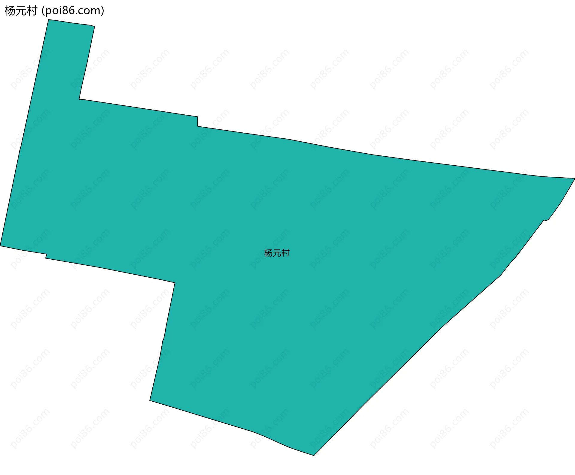 杨元村边界地图