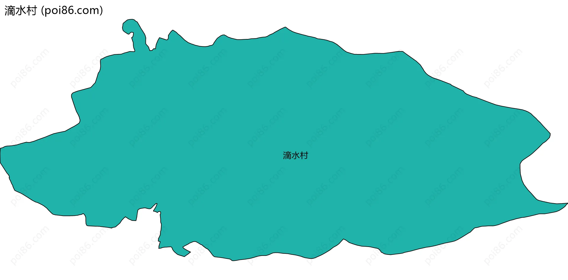 滴水村边界地图