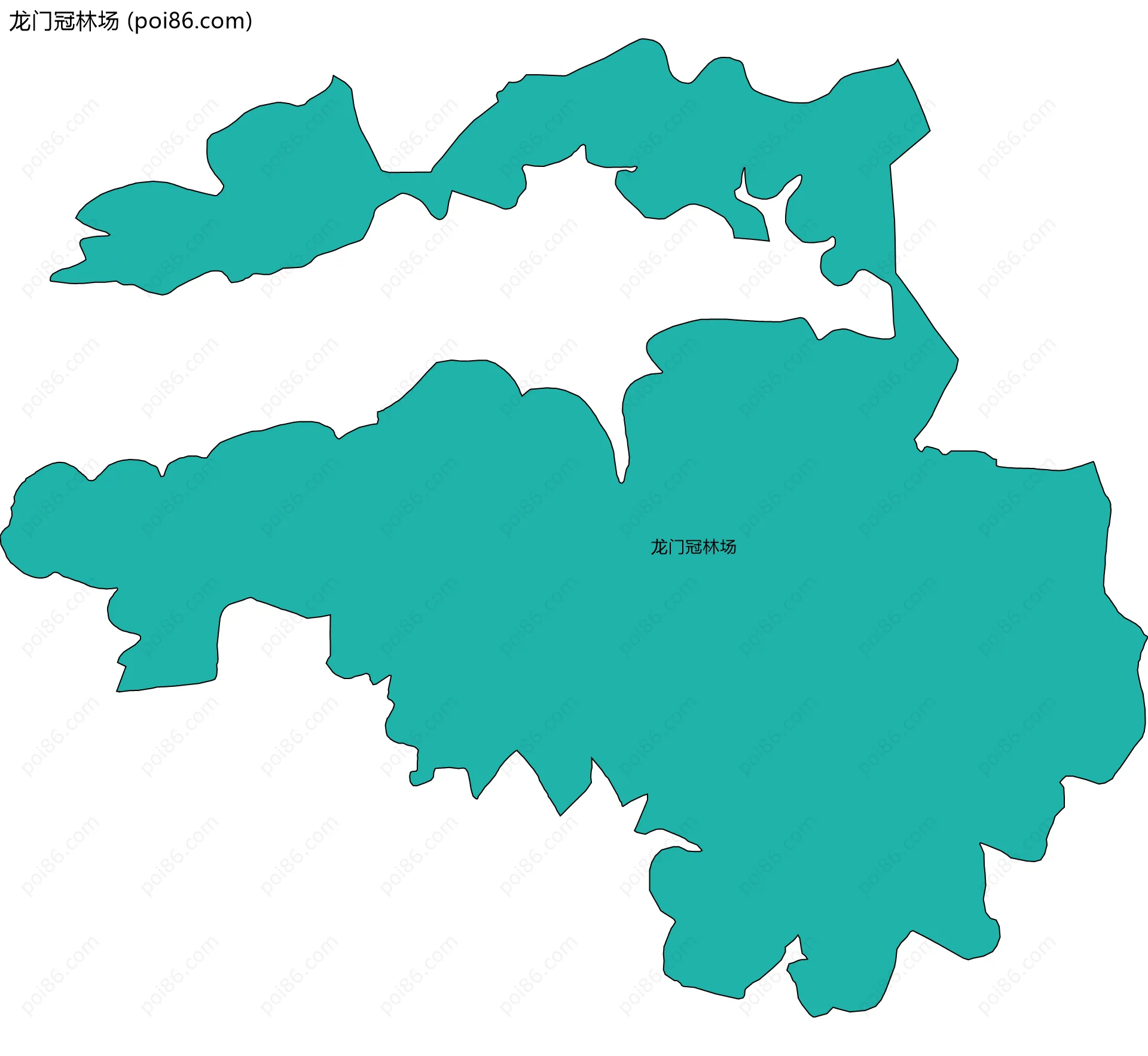 龙门冠林场边界地图