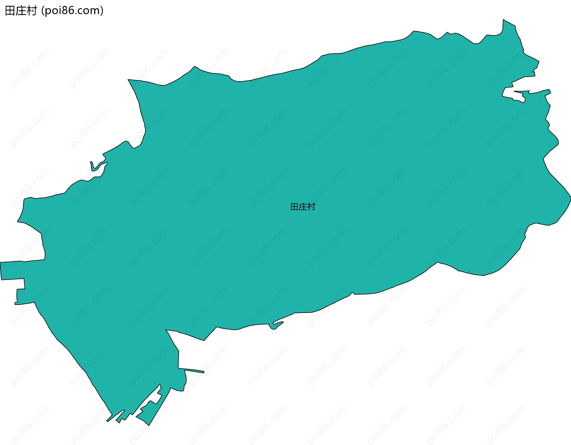 田庄村边界地图