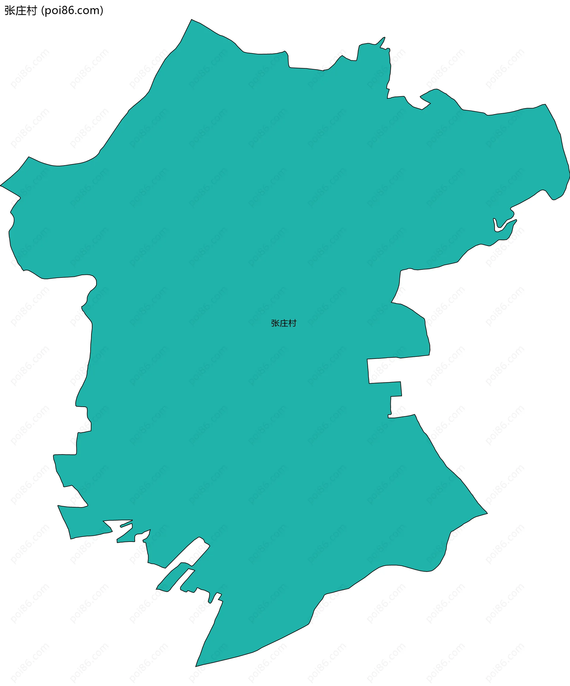 张庄村边界地图