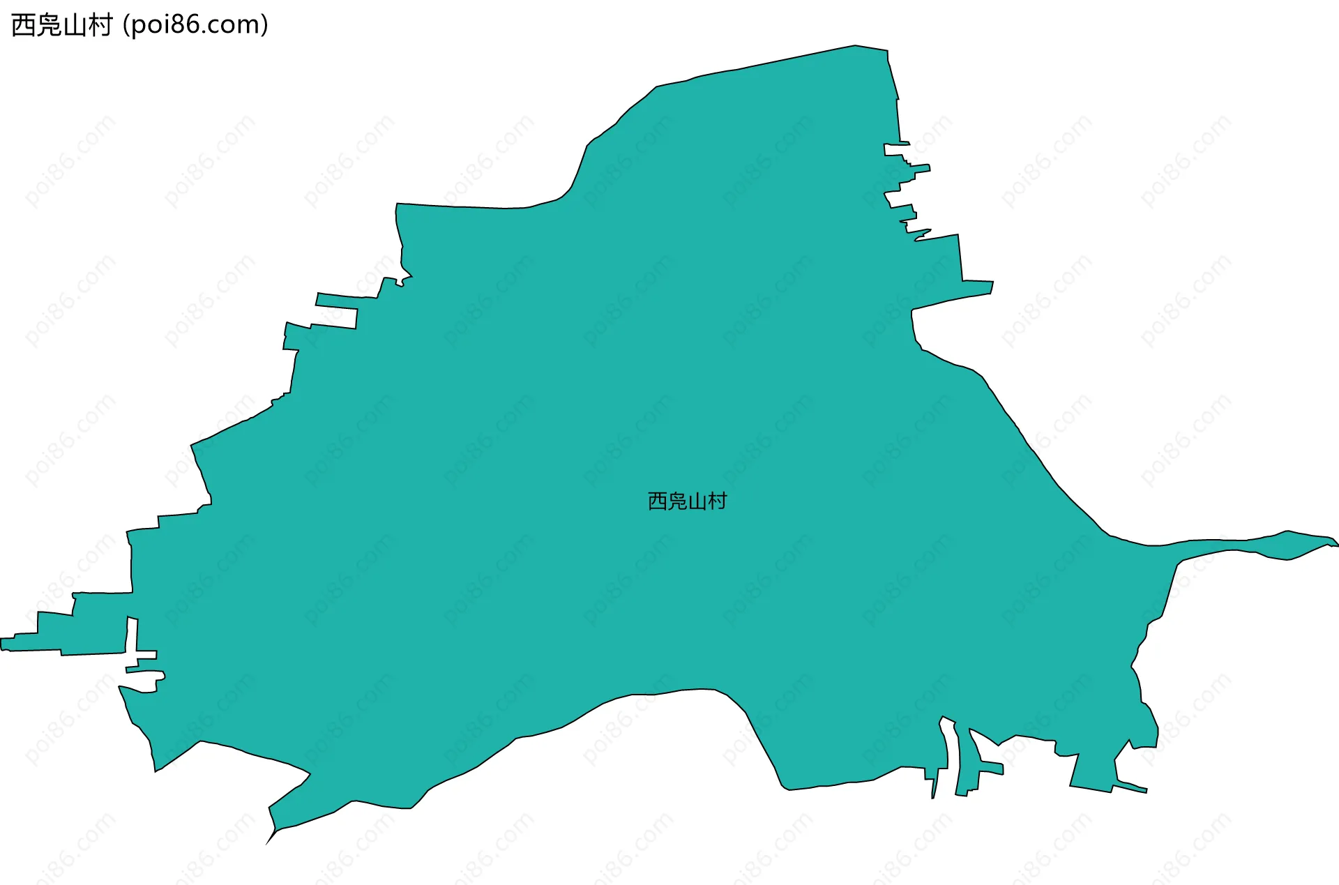 西凫山村边界地图
