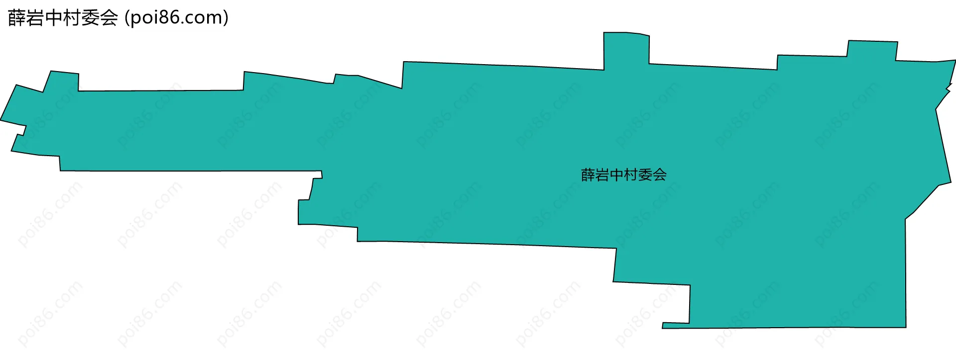 薛岩中村委会边界地图