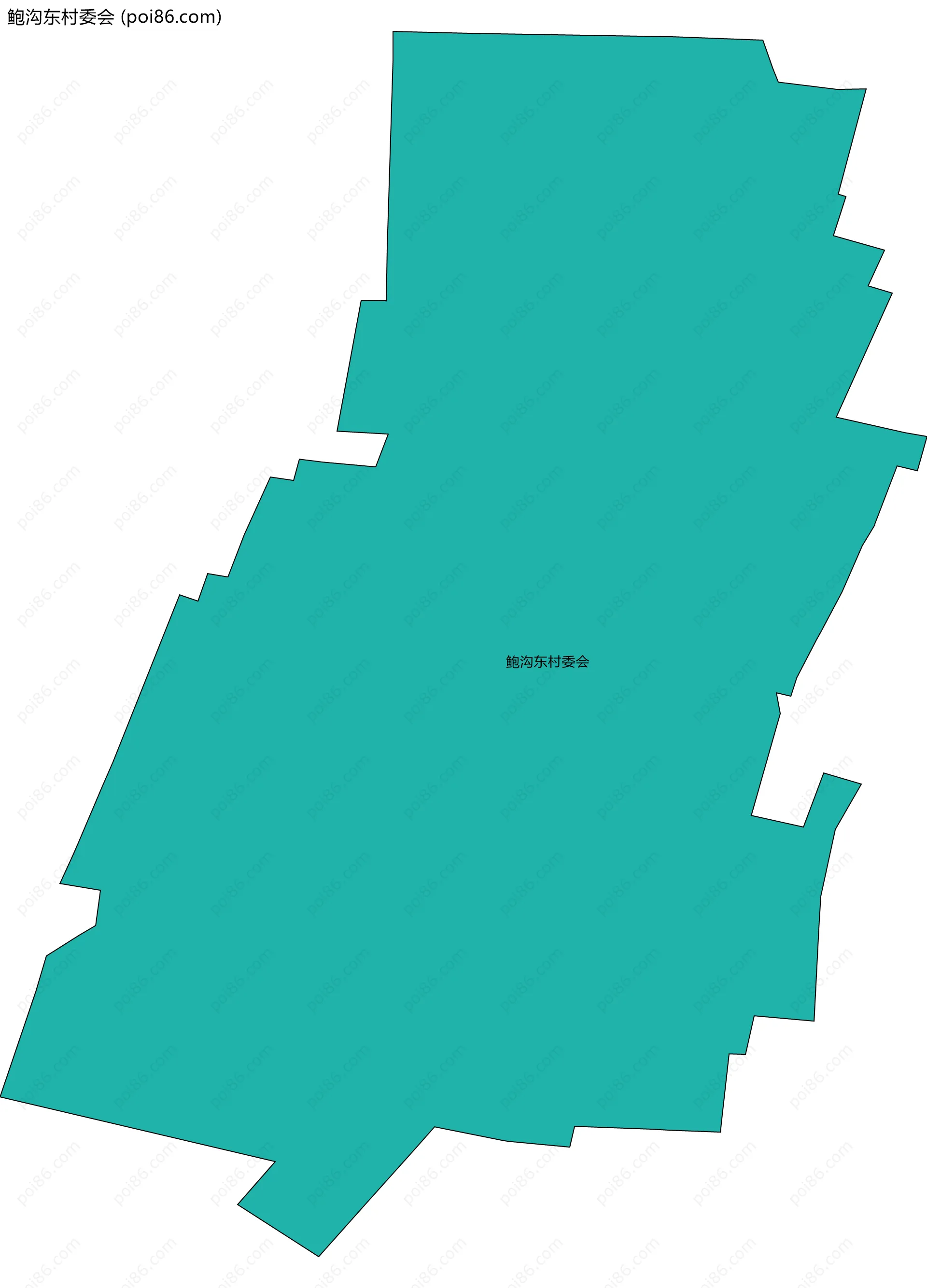 鲍沟东村委会边界地图
