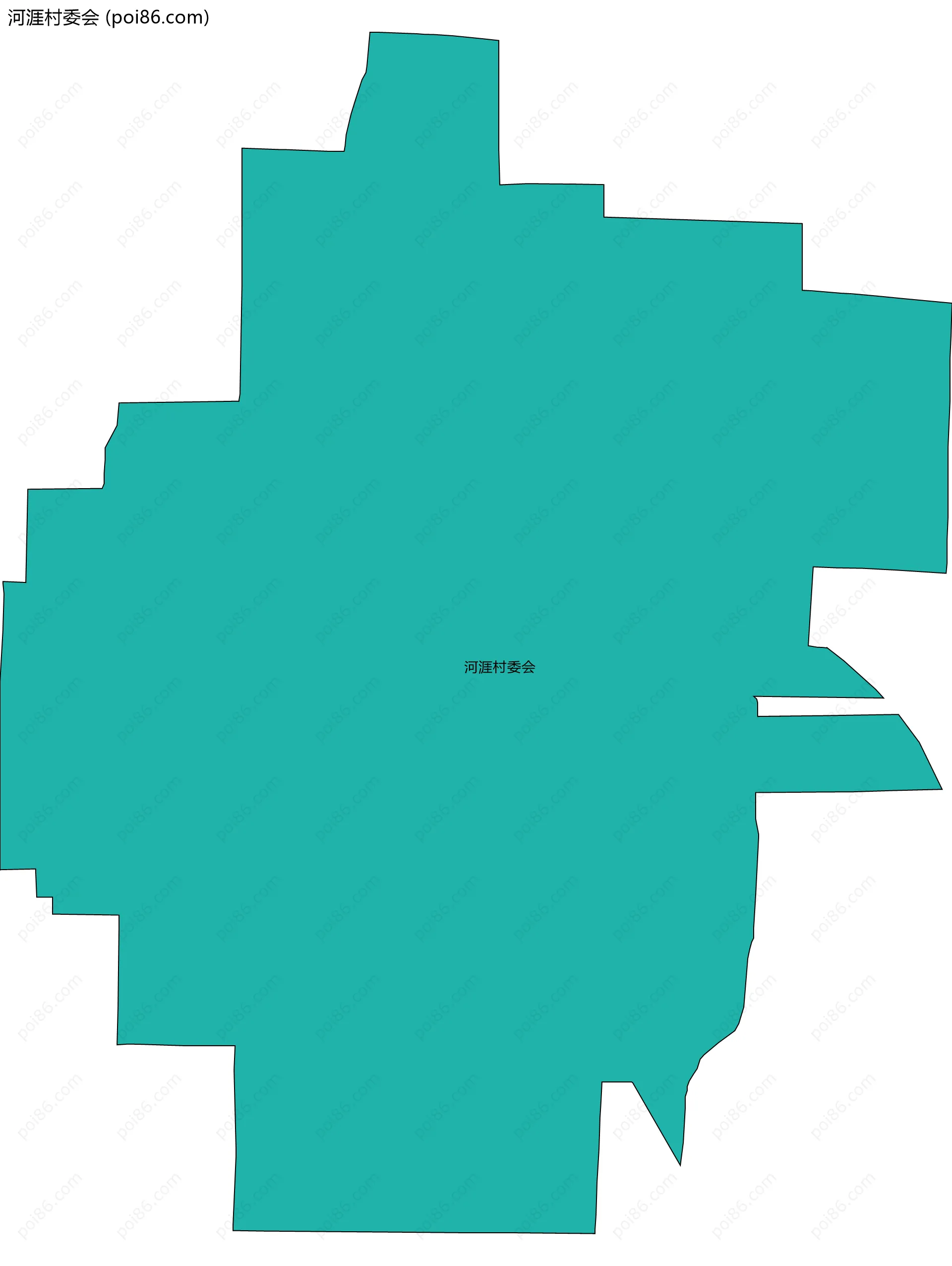 河涯村委会边界地图