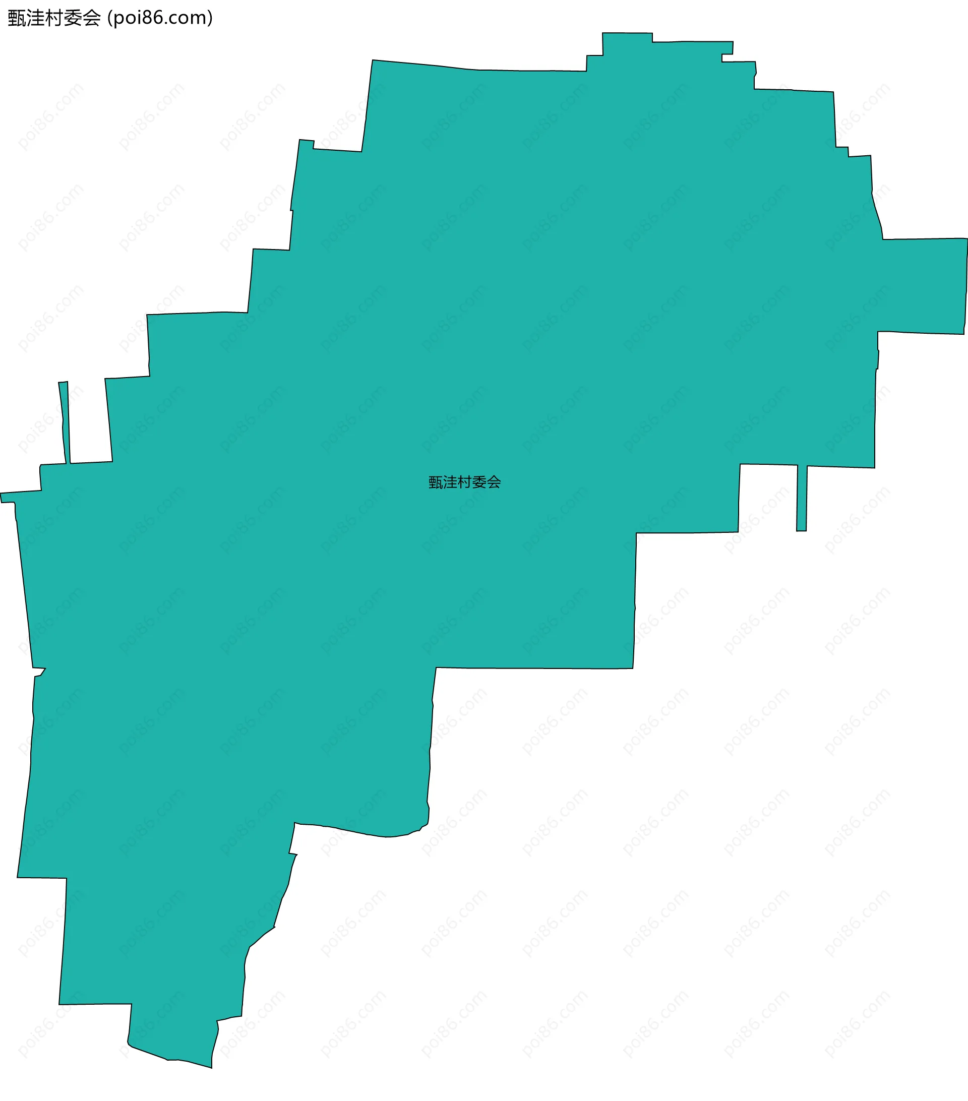 甄洼村委会边界地图