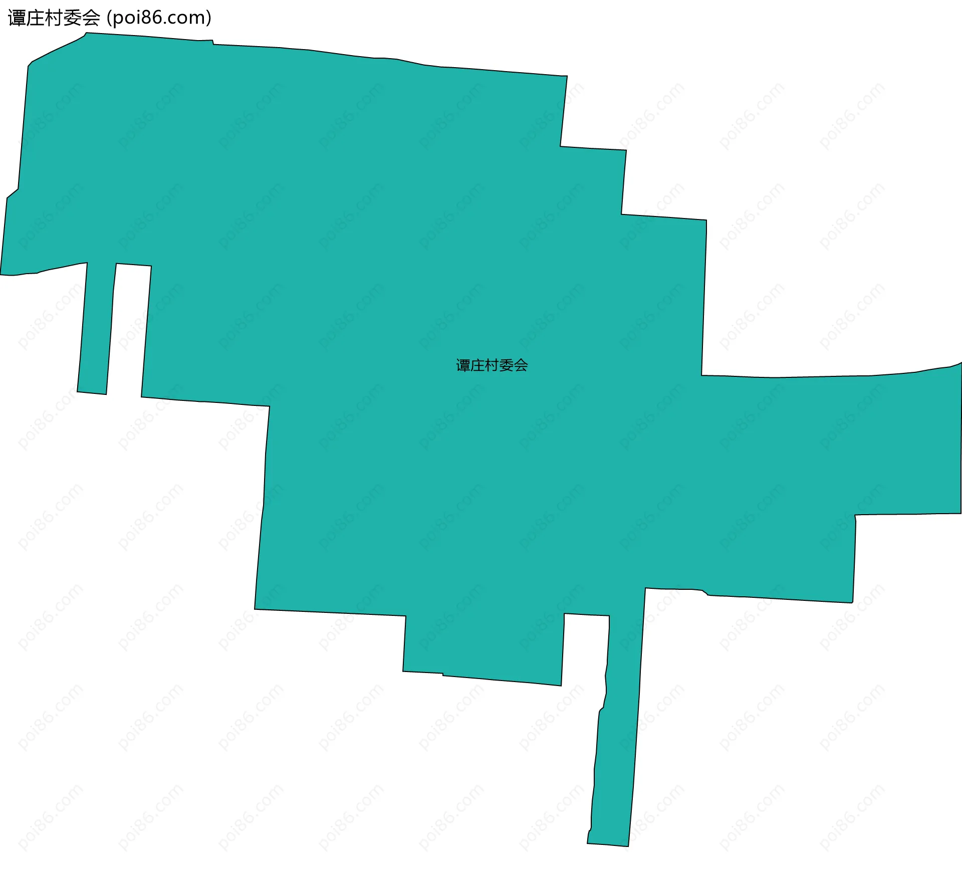 谭庄村委会边界地图