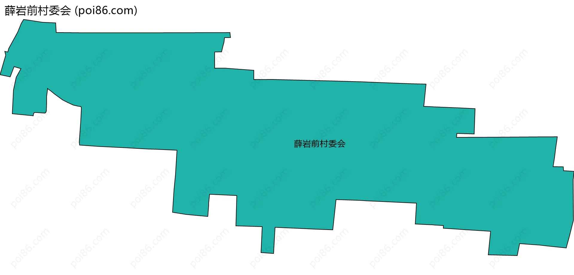 薛岩前村委会边界地图