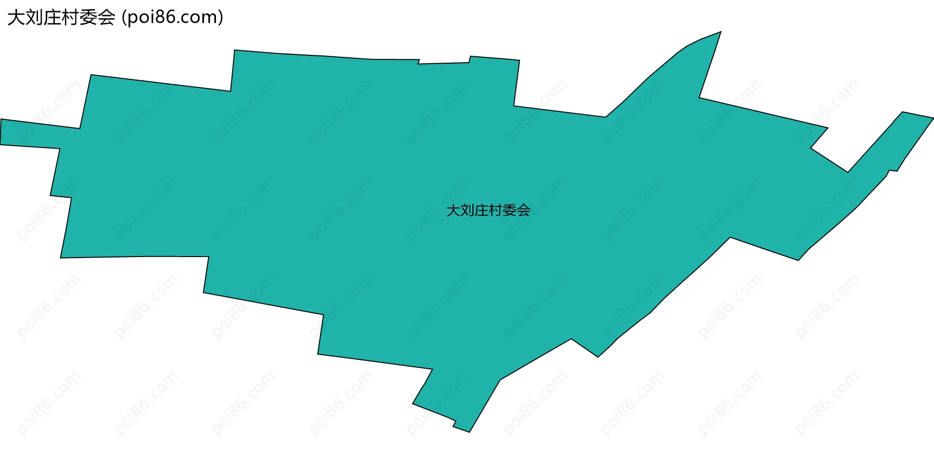 大刘庄村委会边界地图