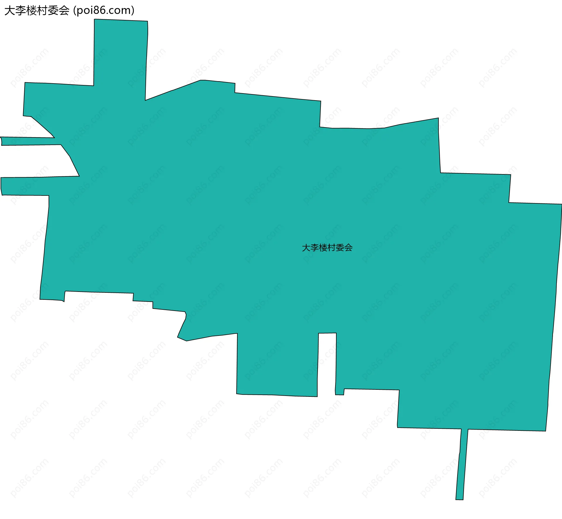 大李楼村委会边界地图