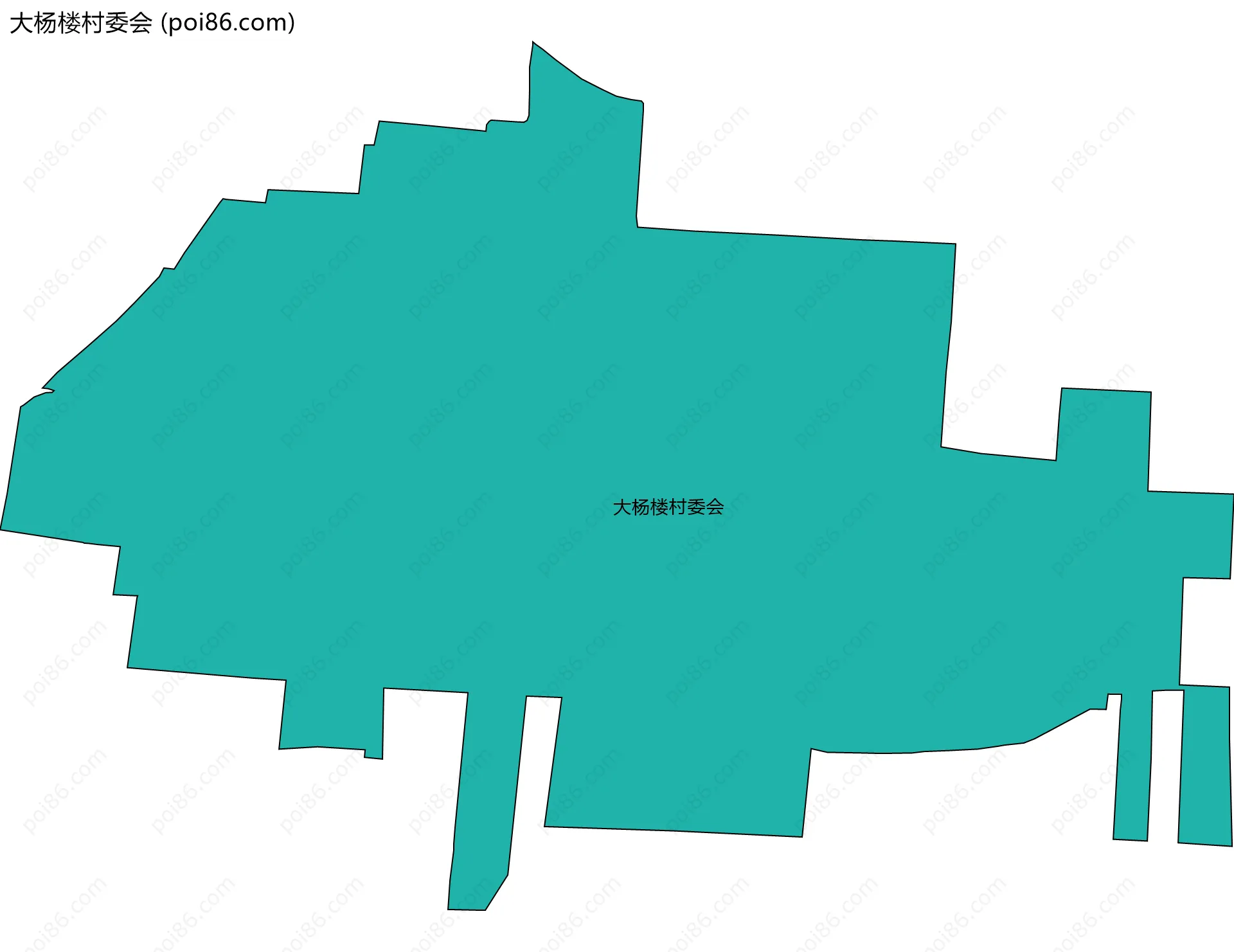 大杨楼村委会边界地图