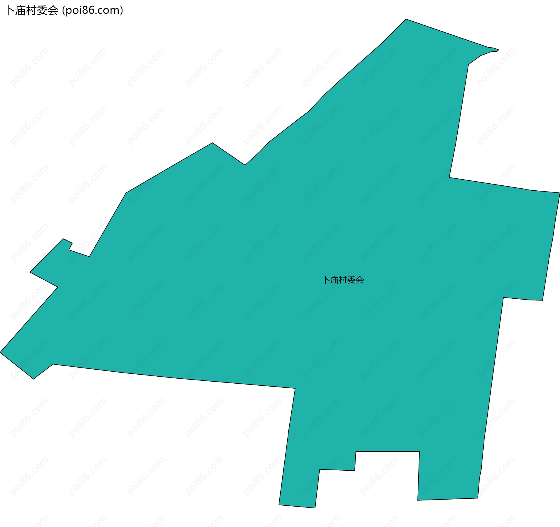 卜庙村委会边界地图