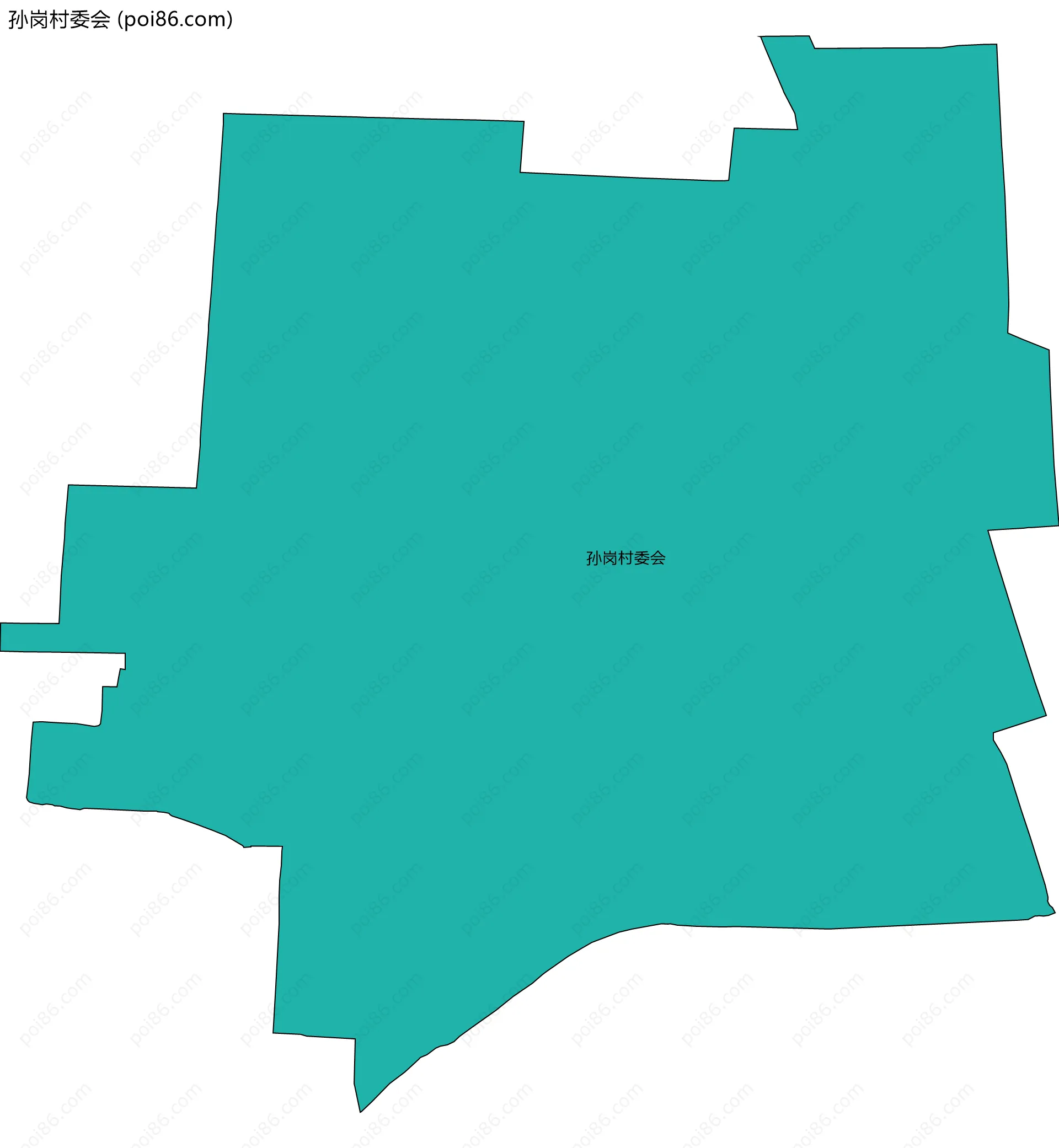 孙岗村委会边界地图