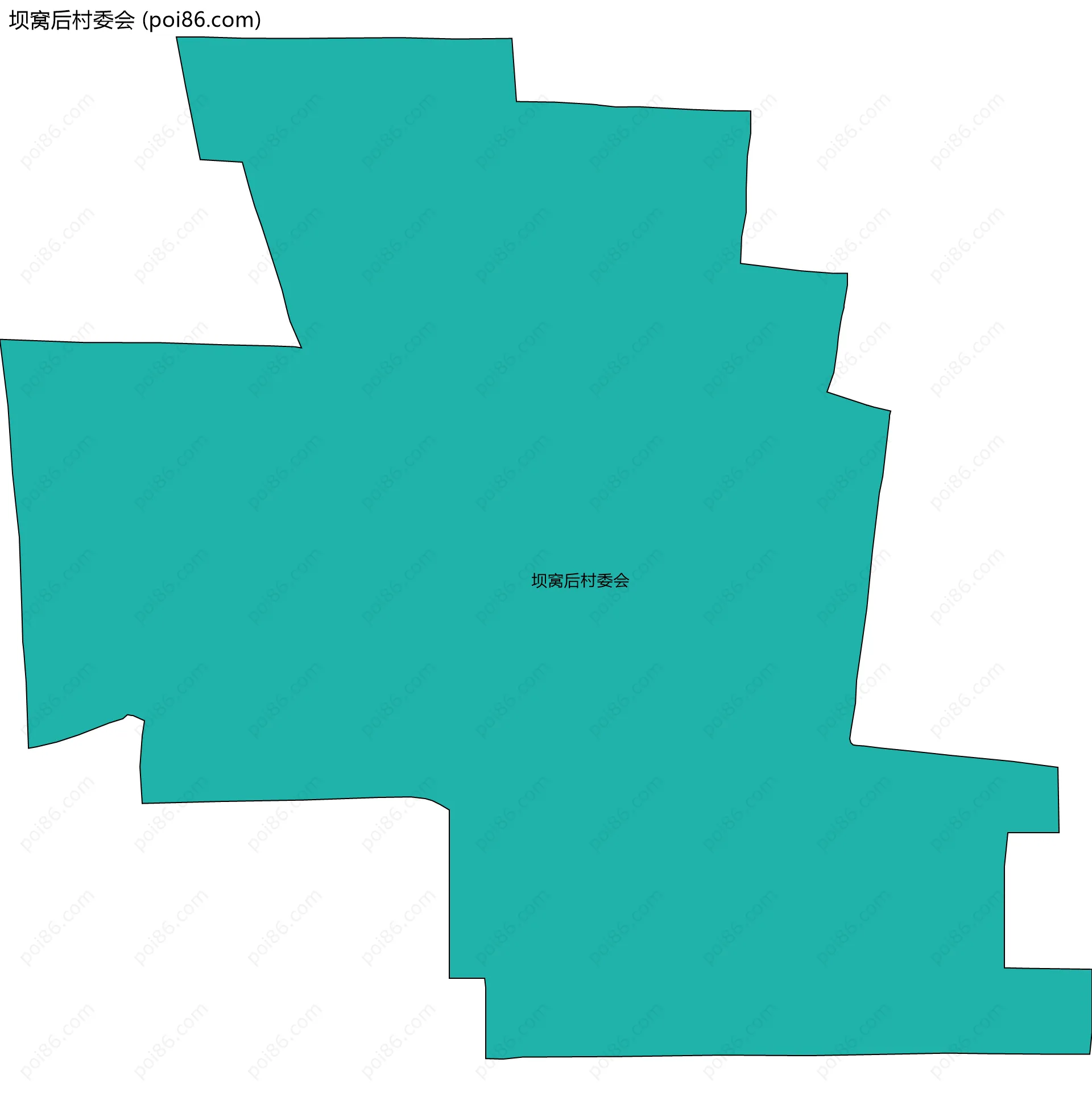 坝窝后村委会边界地图
