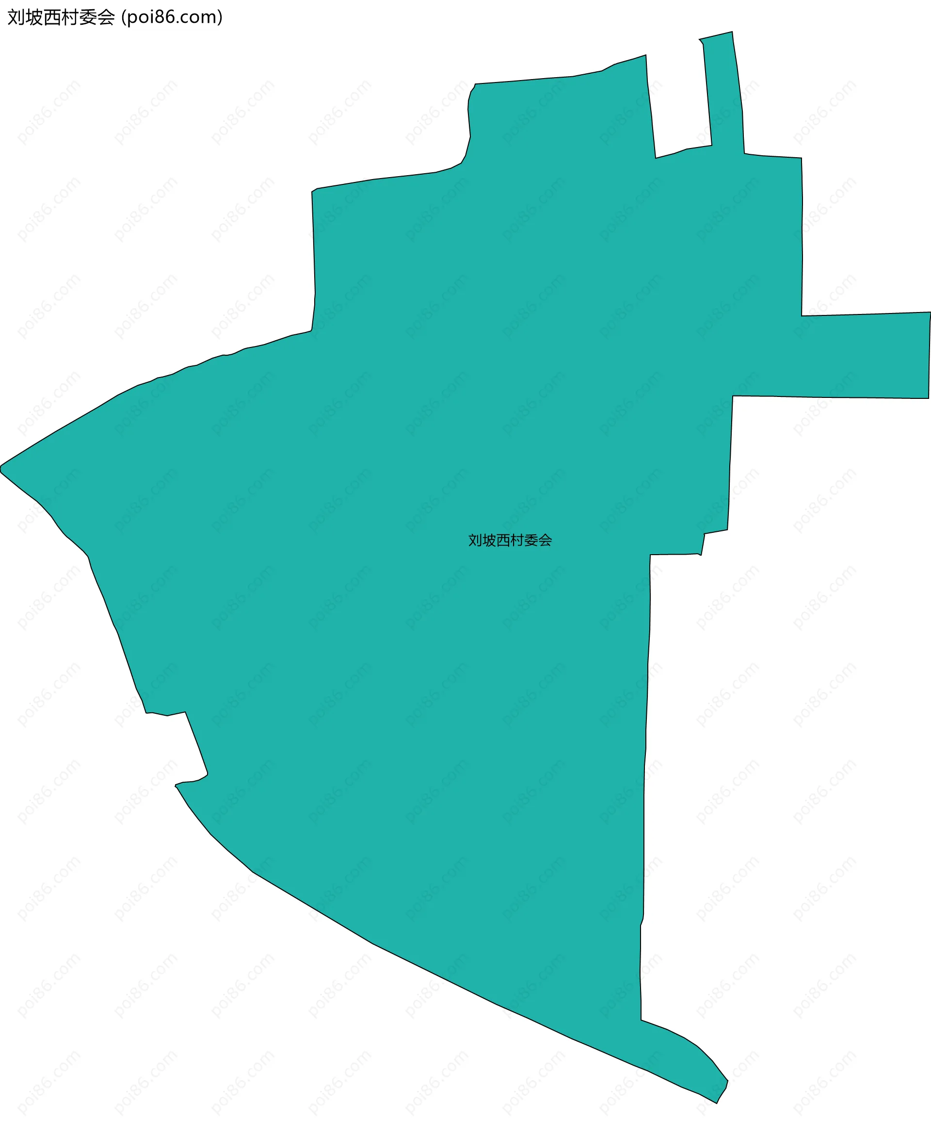 刘坡西村委会边界地图