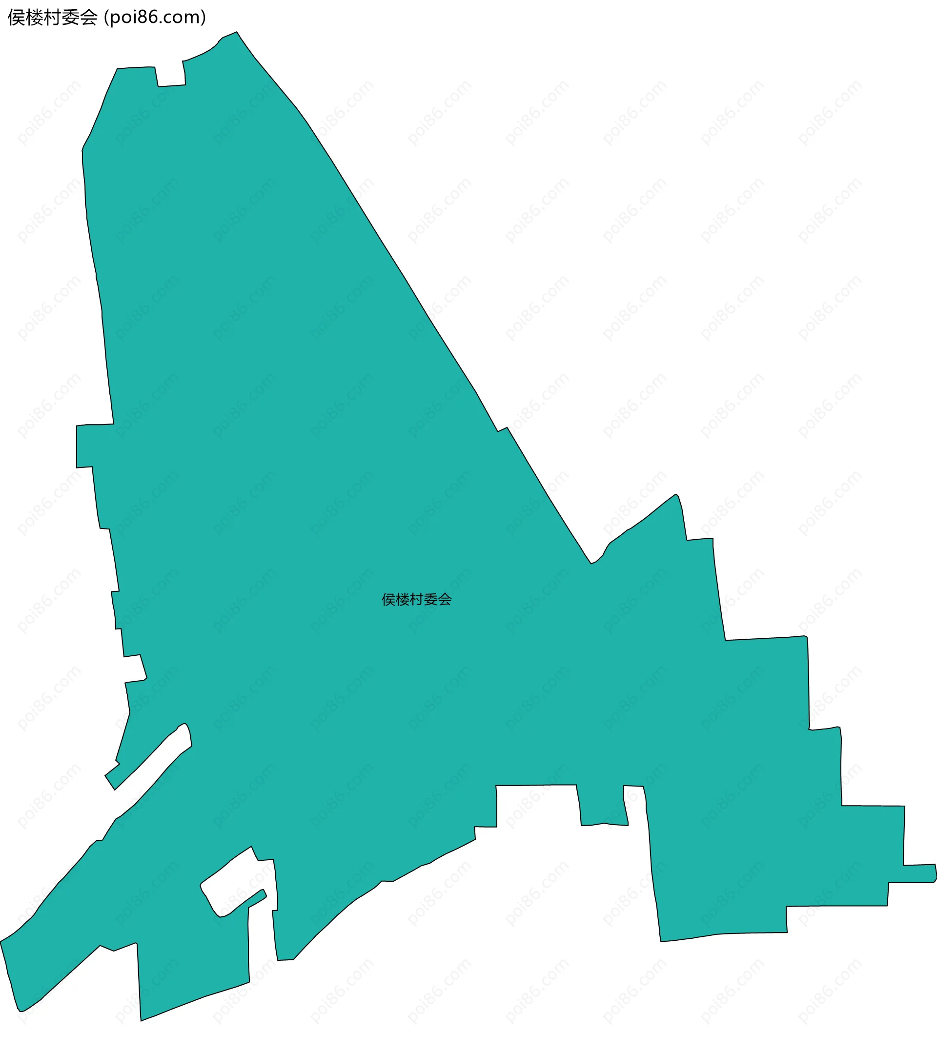 侯楼村委会边界地图