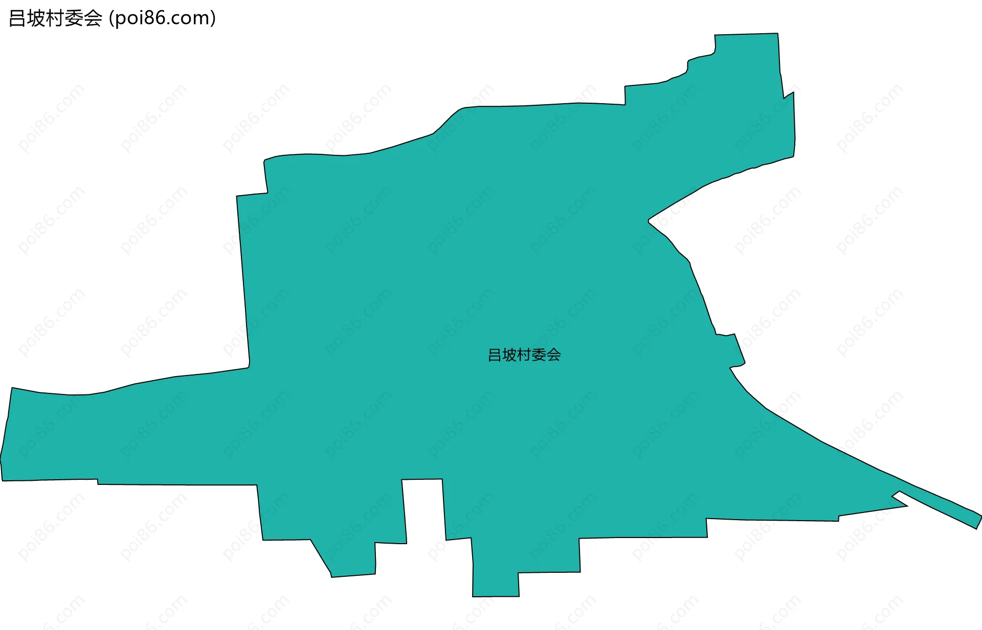 吕坡村委会边界地图