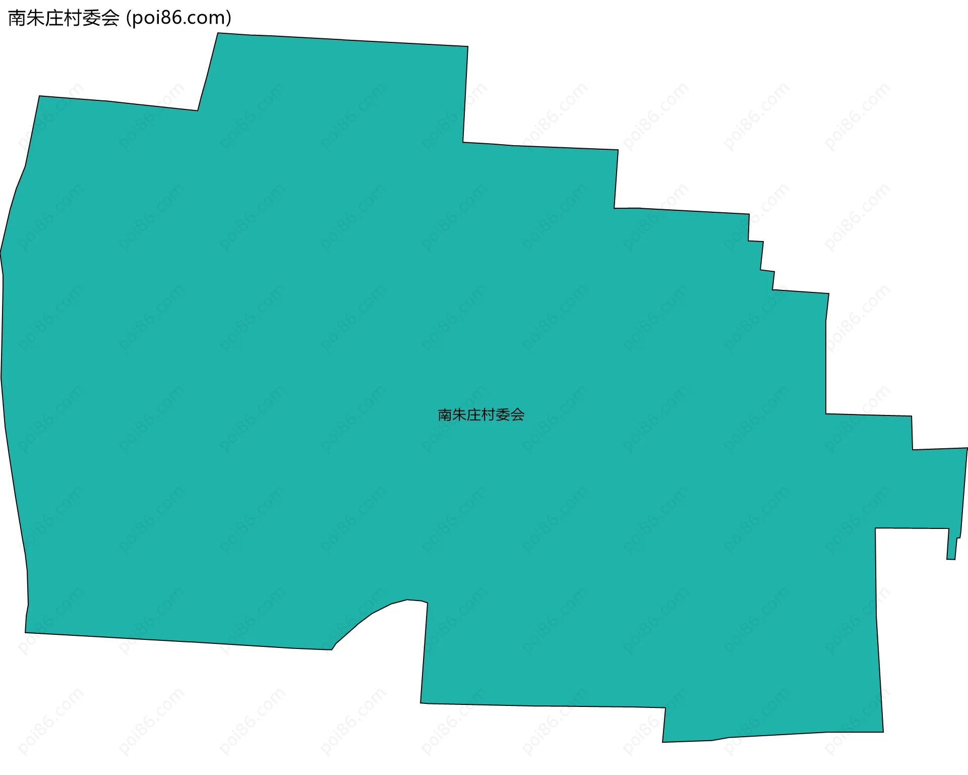 南朱庄村委会边界地图