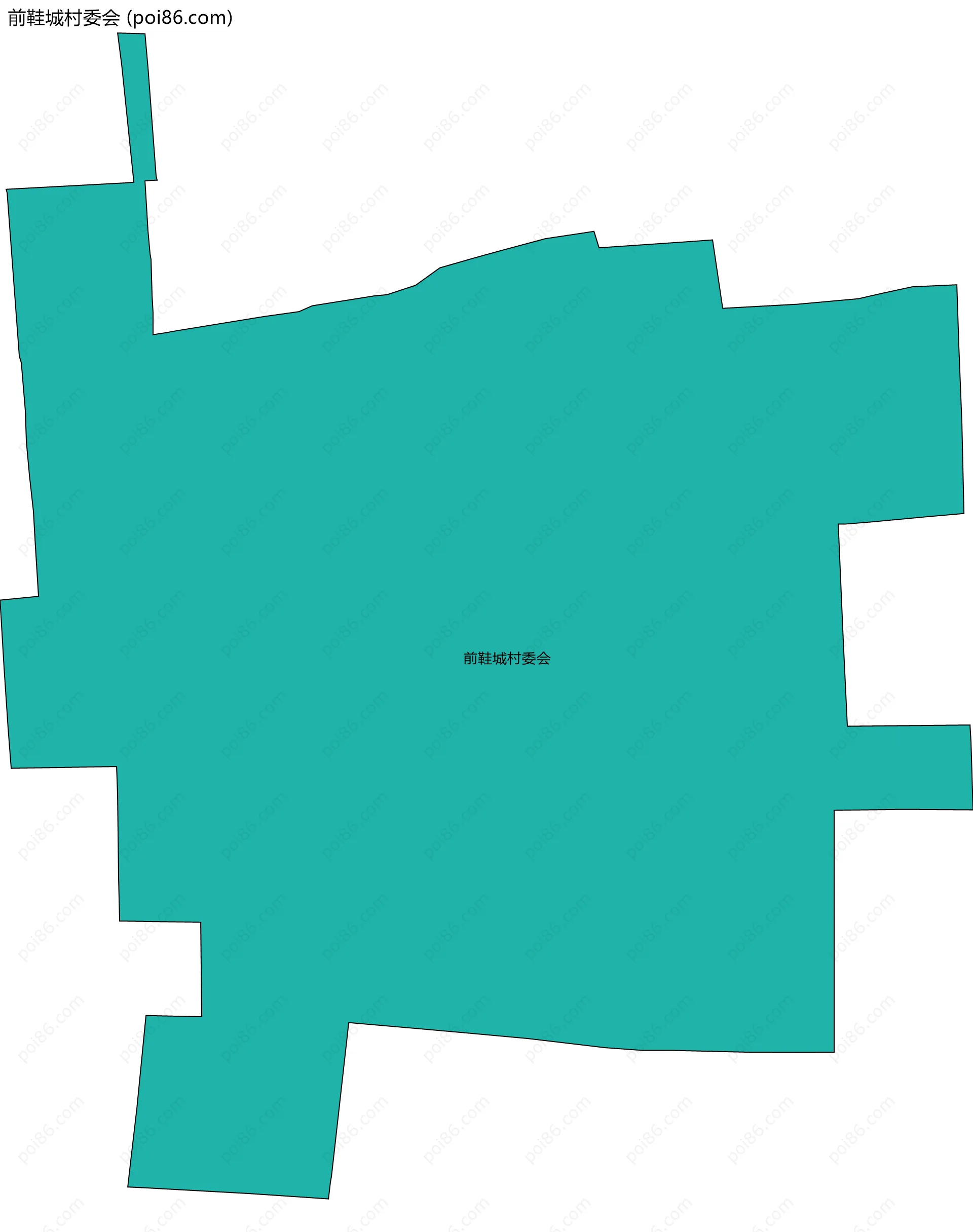 前鞋城村委会边界地图