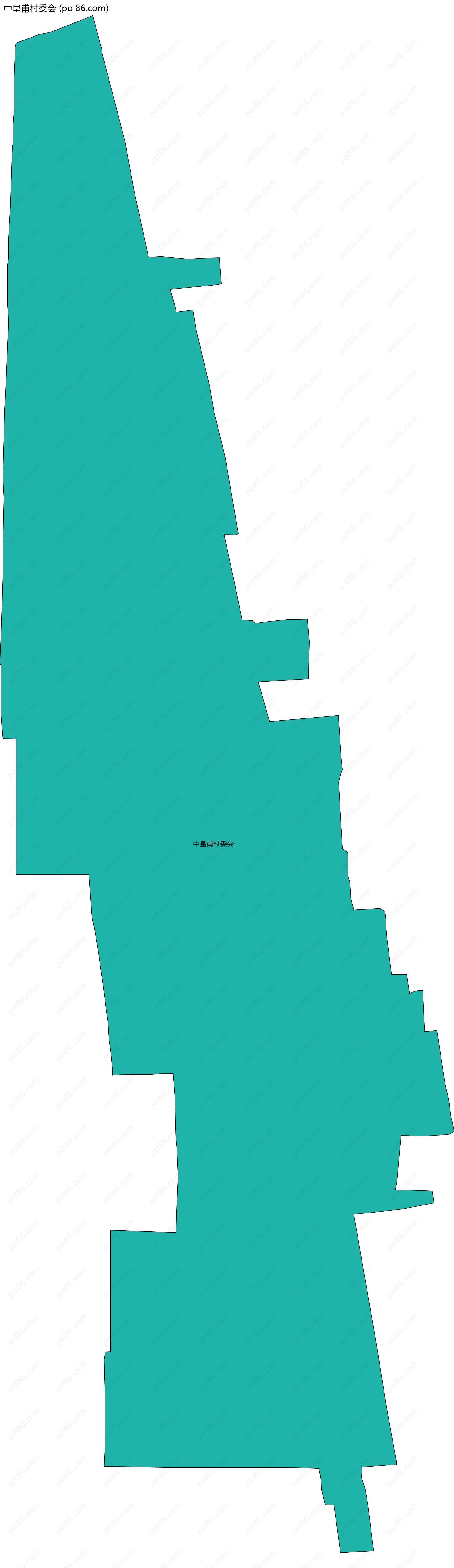 中皇甫村委会边界地图