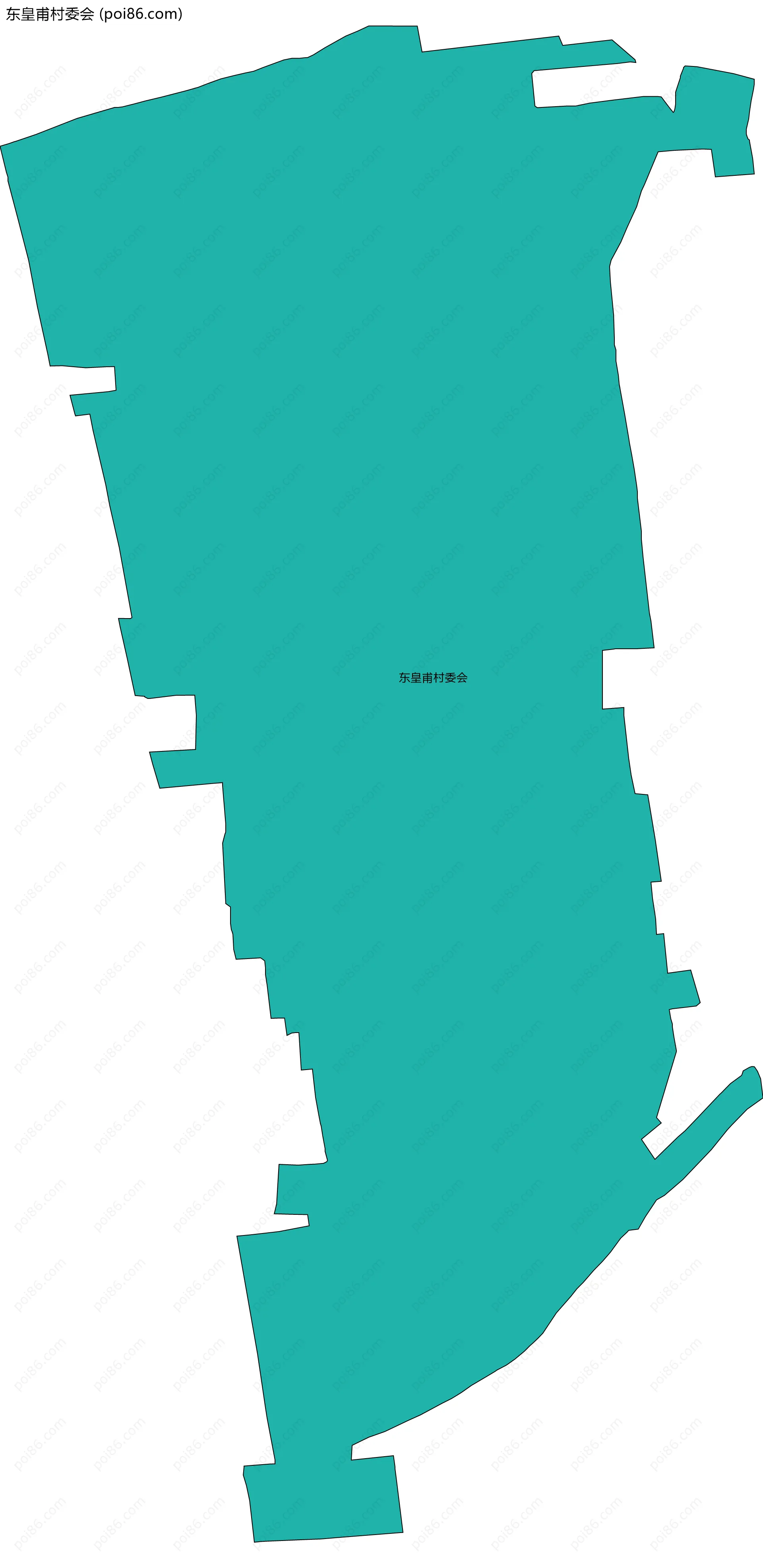 东皇甫村委会边界地图