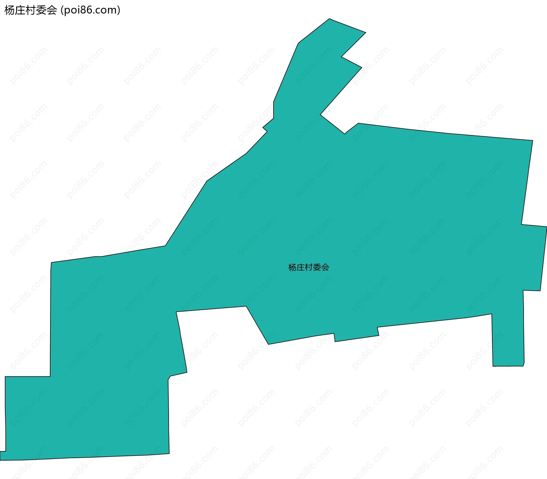 杨庄村委会边界地图