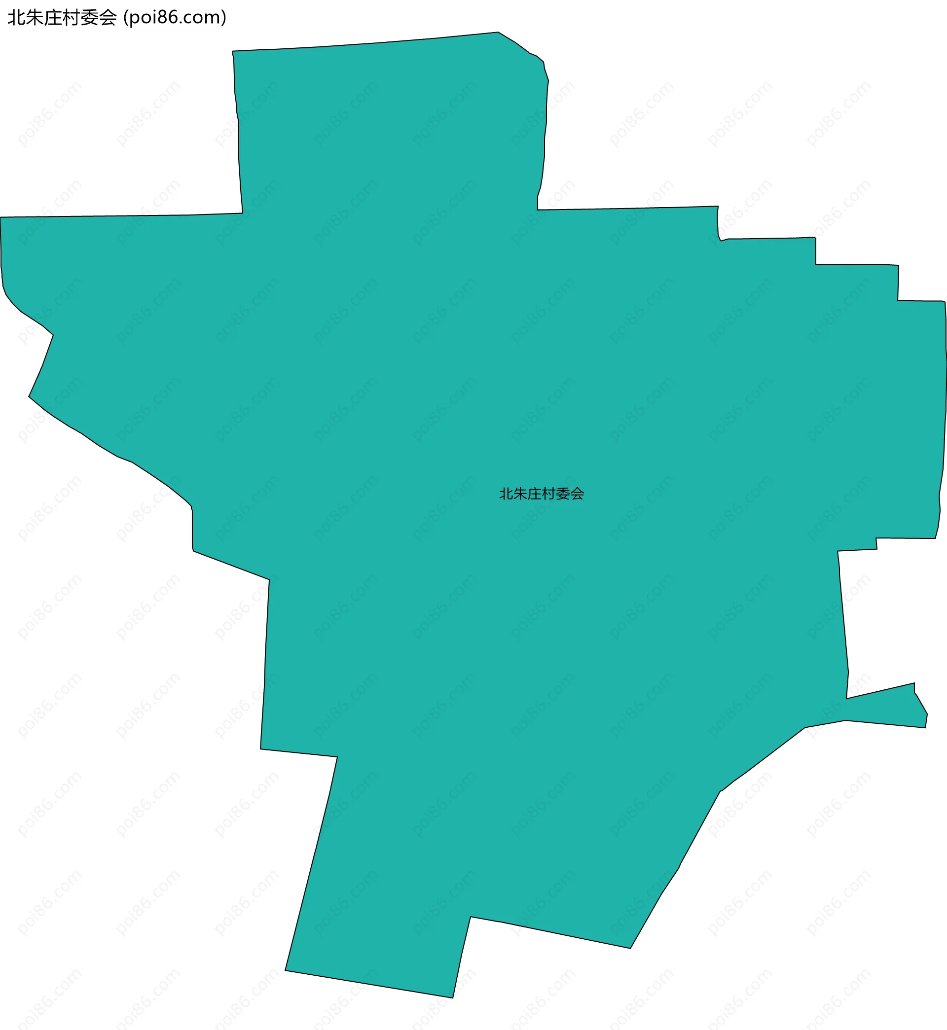 北朱庄村委会边界地图
