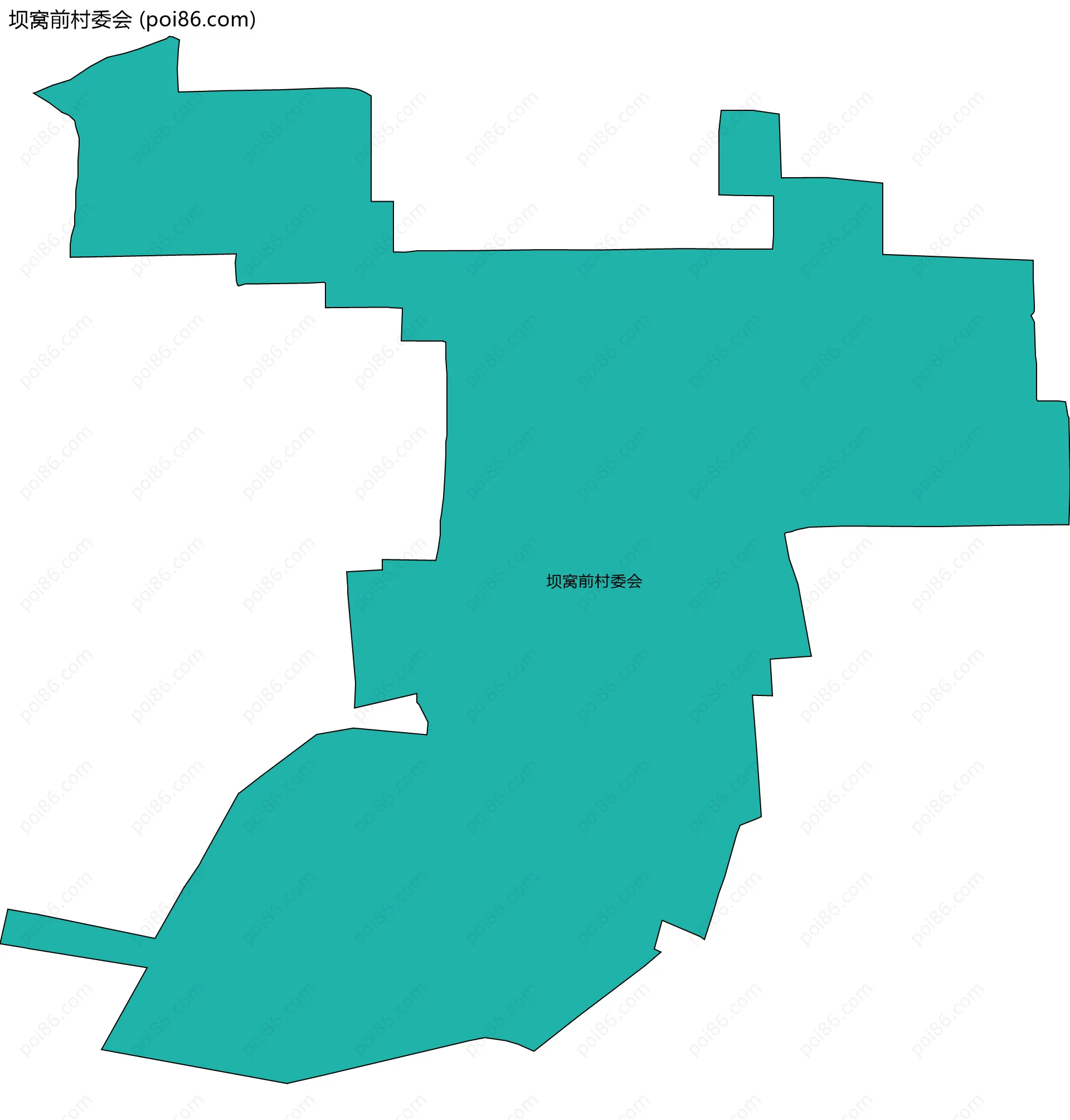 坝窝前村委会边界地图