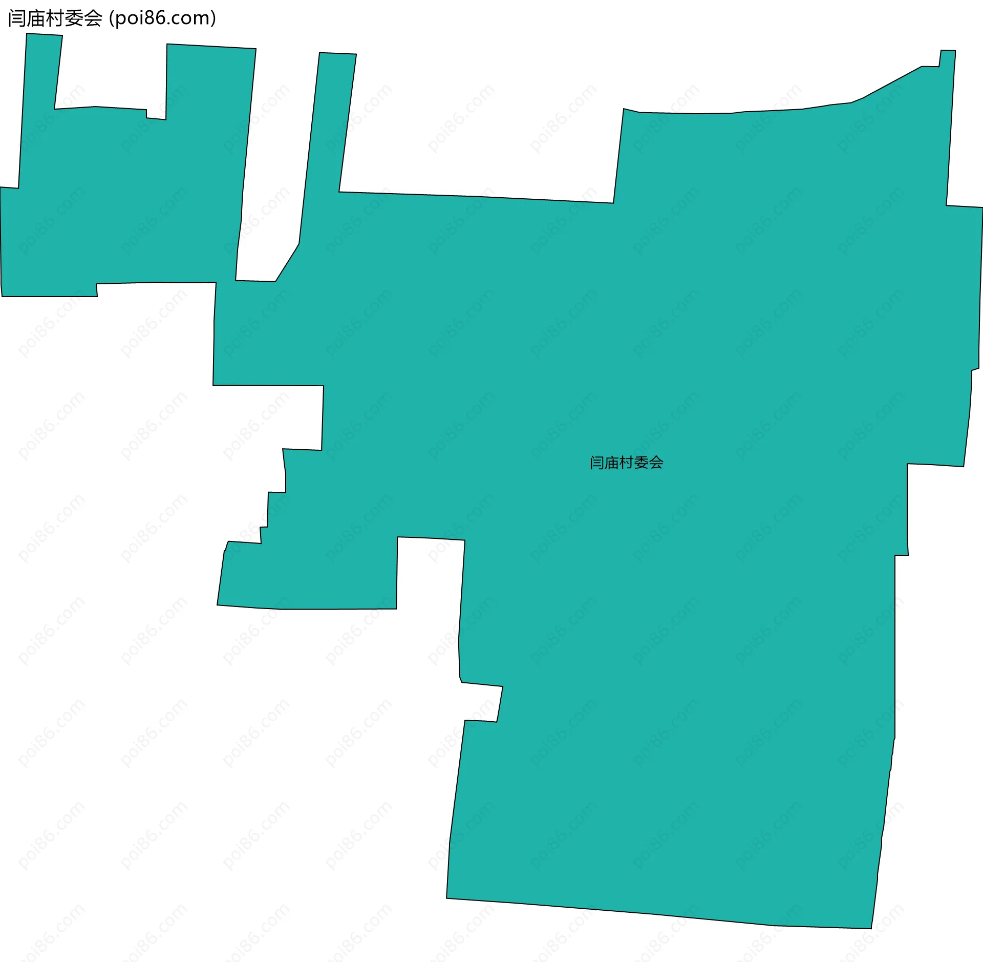 闫庙村委会边界地图