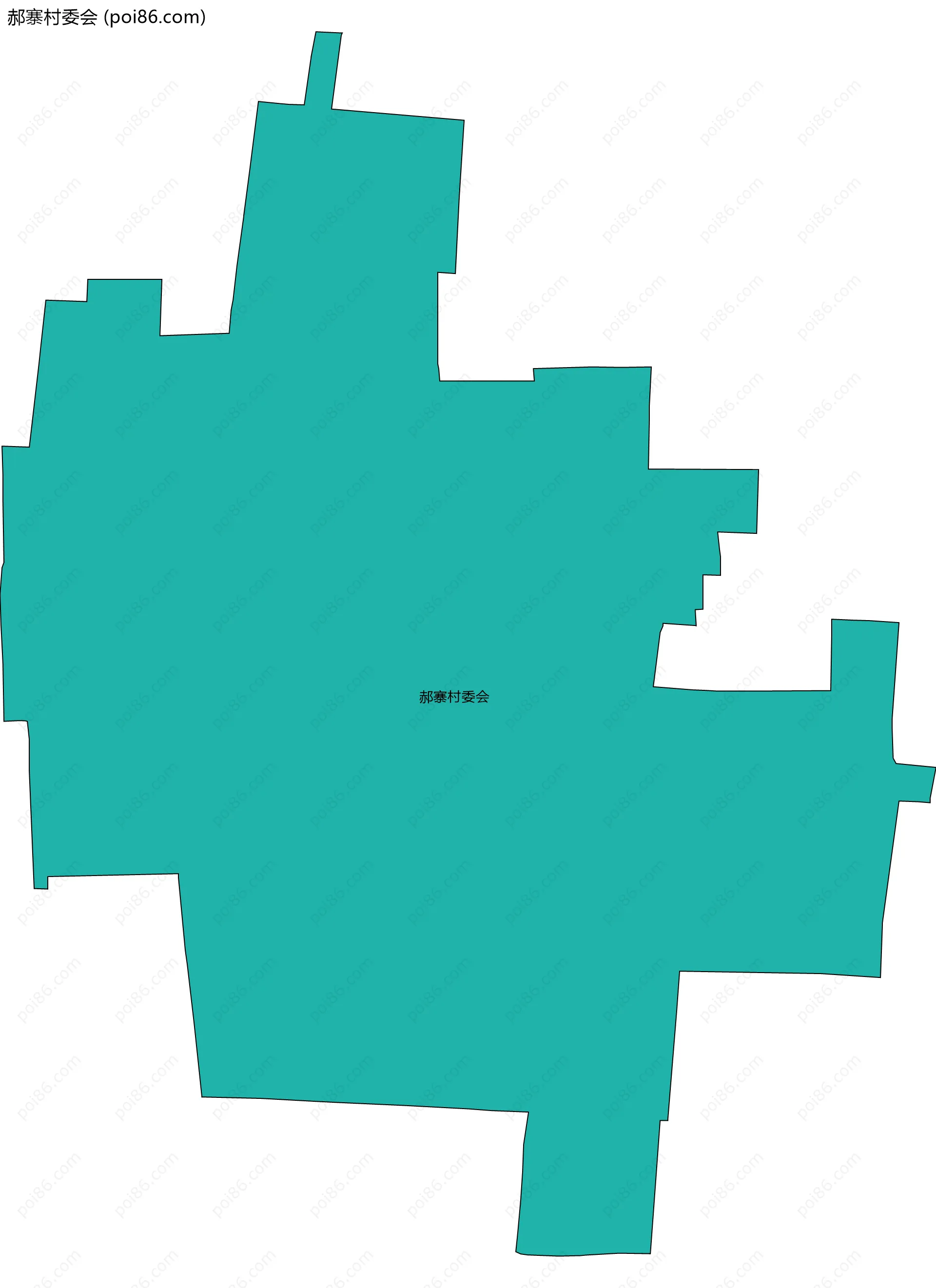 郝寨村委会边界地图