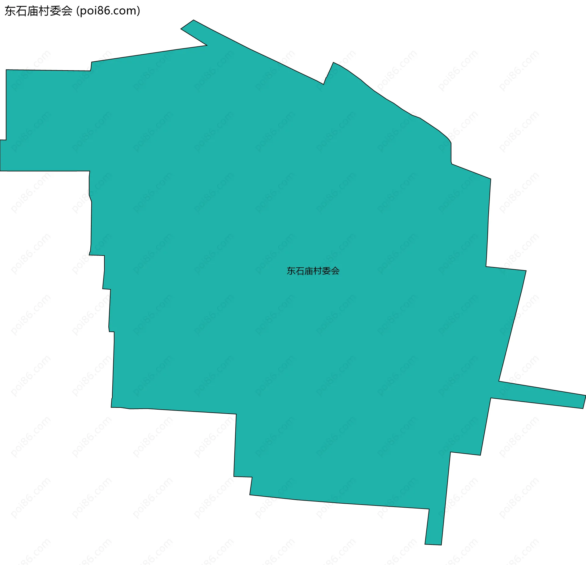 东石庙村委会边界地图
