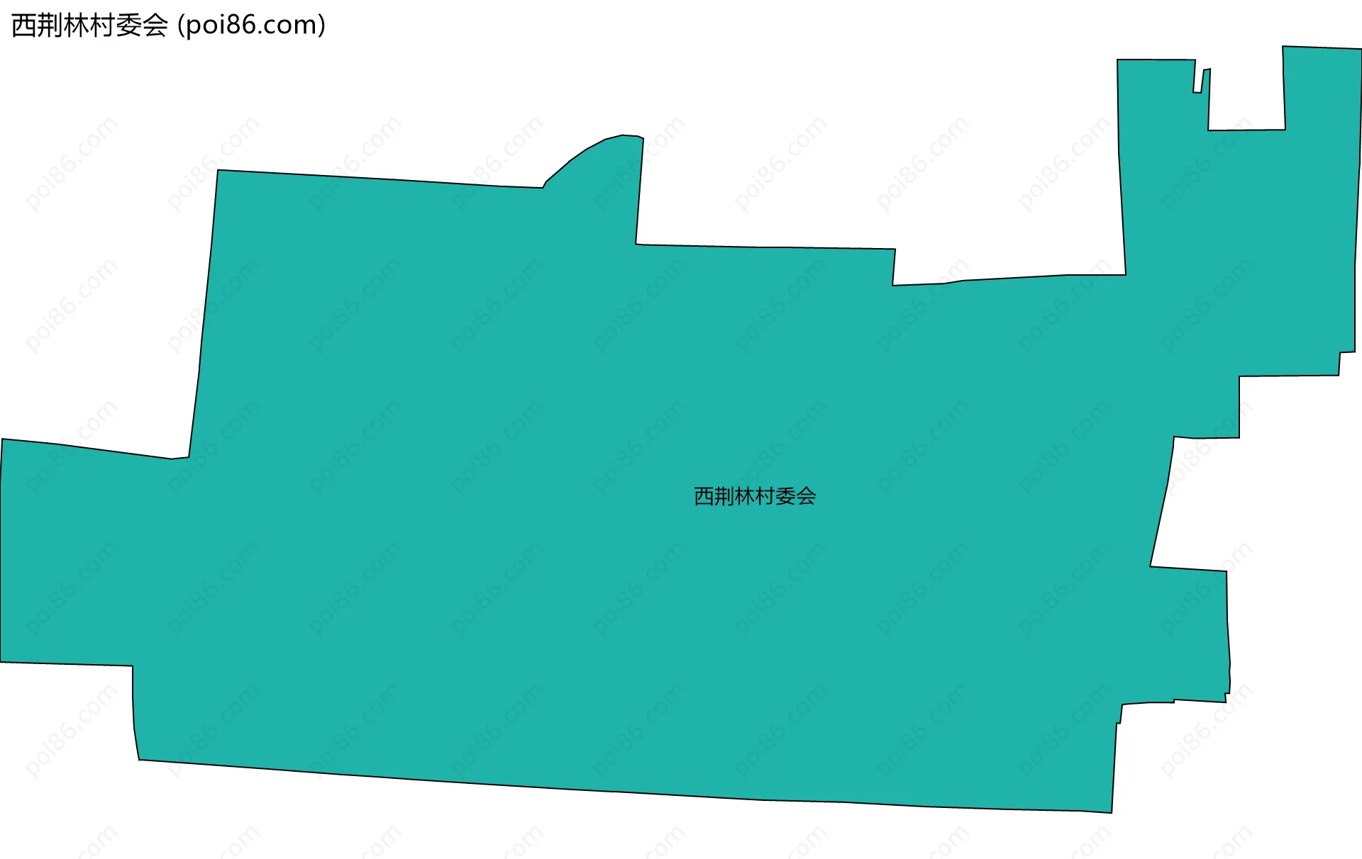 西荆林村委会边界地图