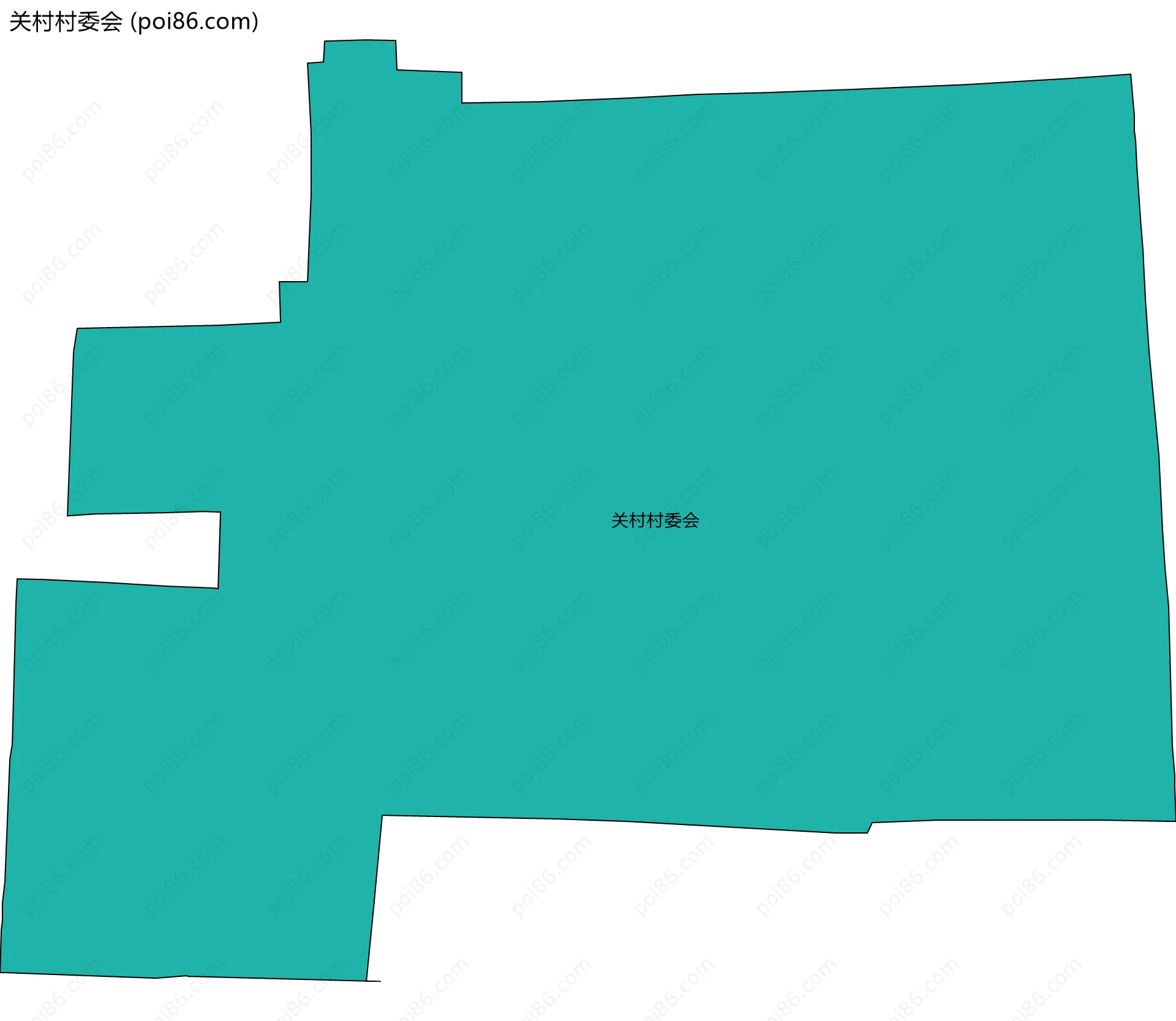 关村村委会边界地图