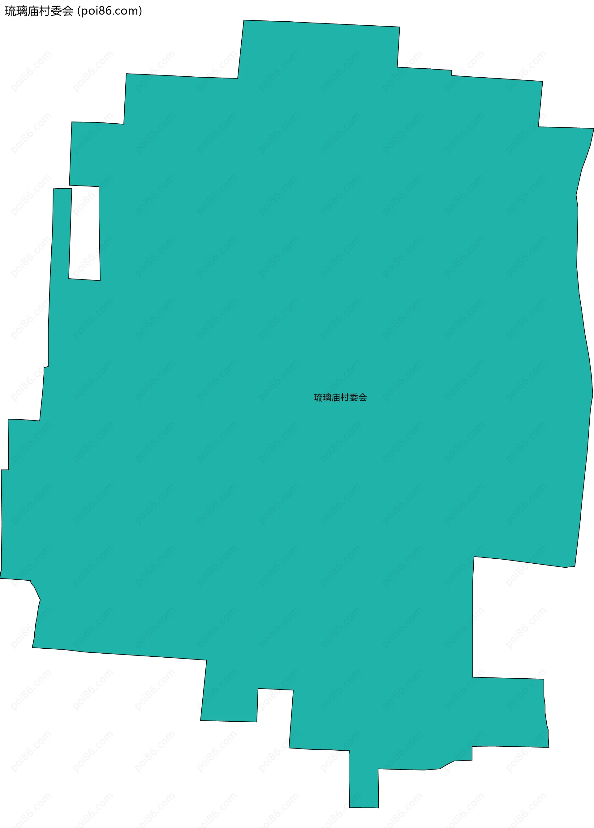 琉璃庙村委会边界地图