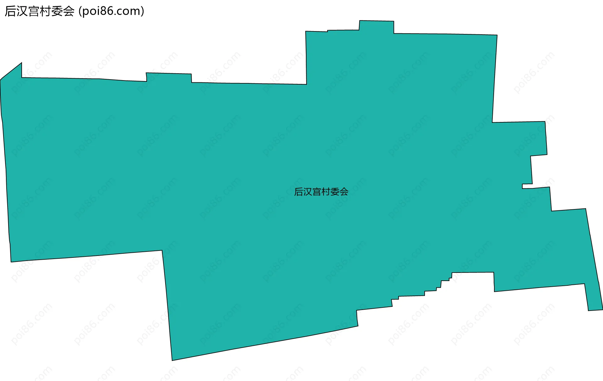 后汉宫村委会边界地图