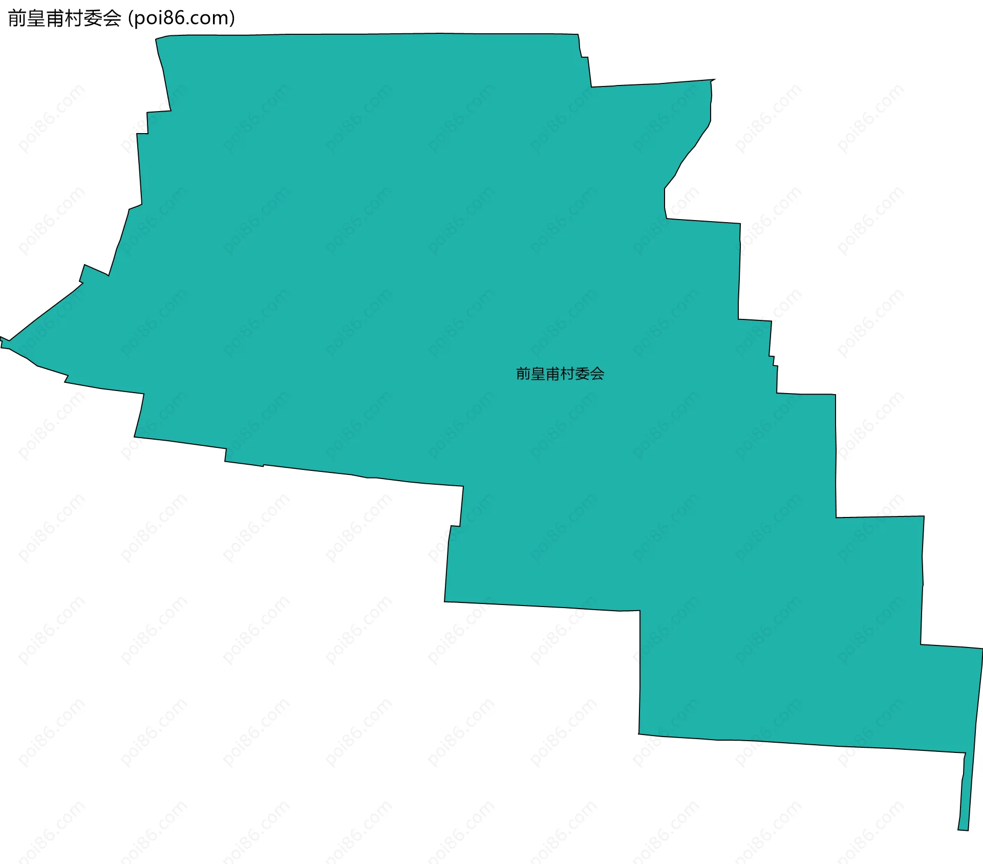 前皇甫村委会边界地图