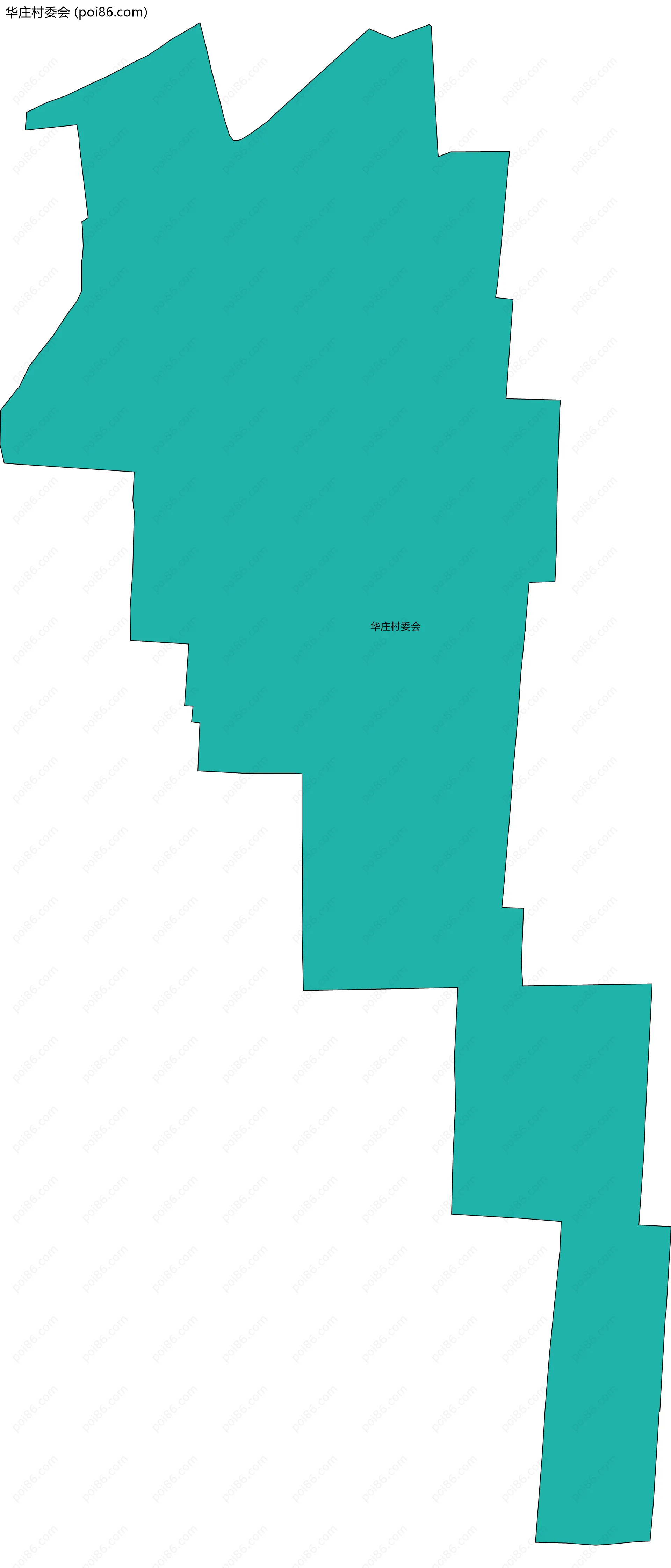 华庄村委会边界地图